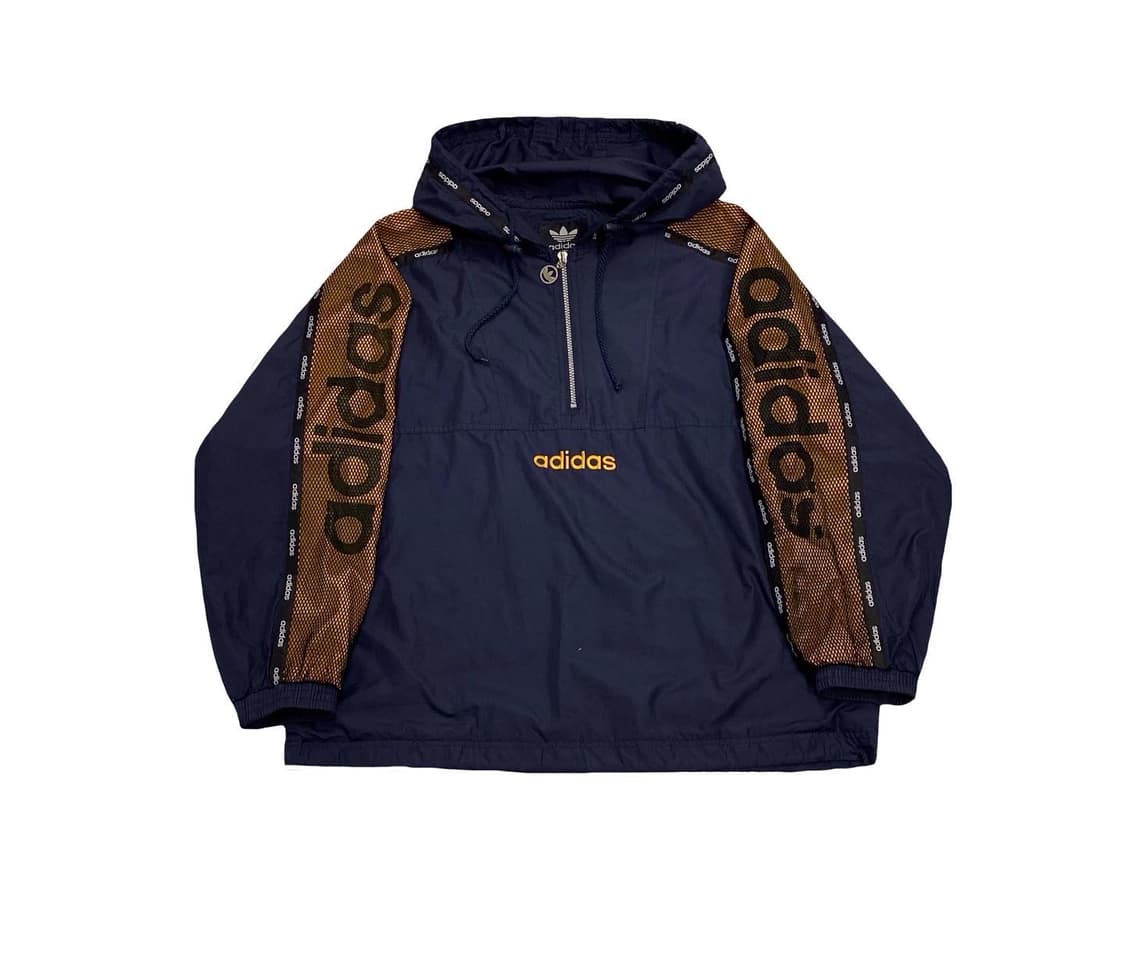 아디다스 90’S 메쉬 테이핑로고 아노락 윈드자켓 상품이미지1