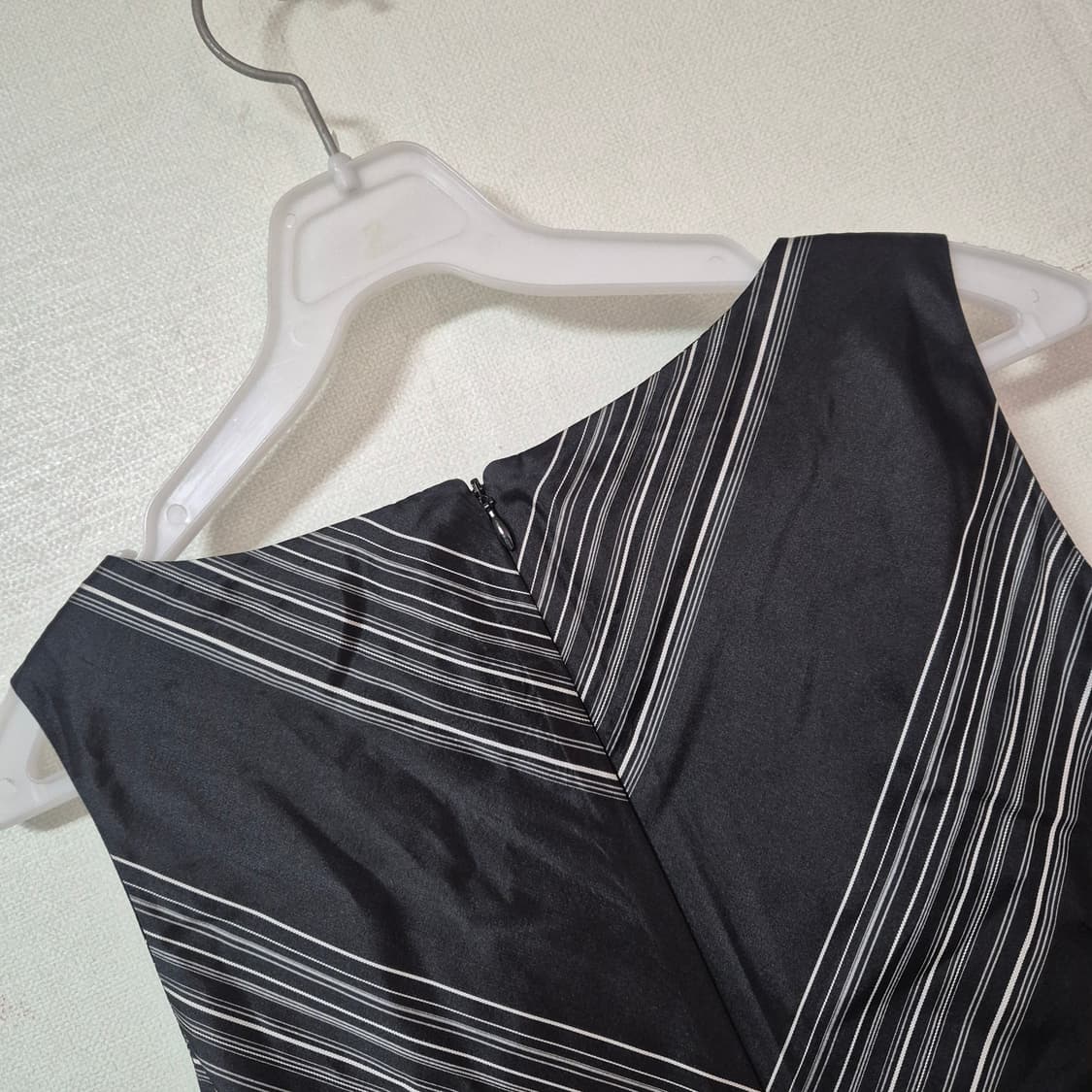 TIME 타임 블랙 스트라이프 린넨 원피스 상품이미지6