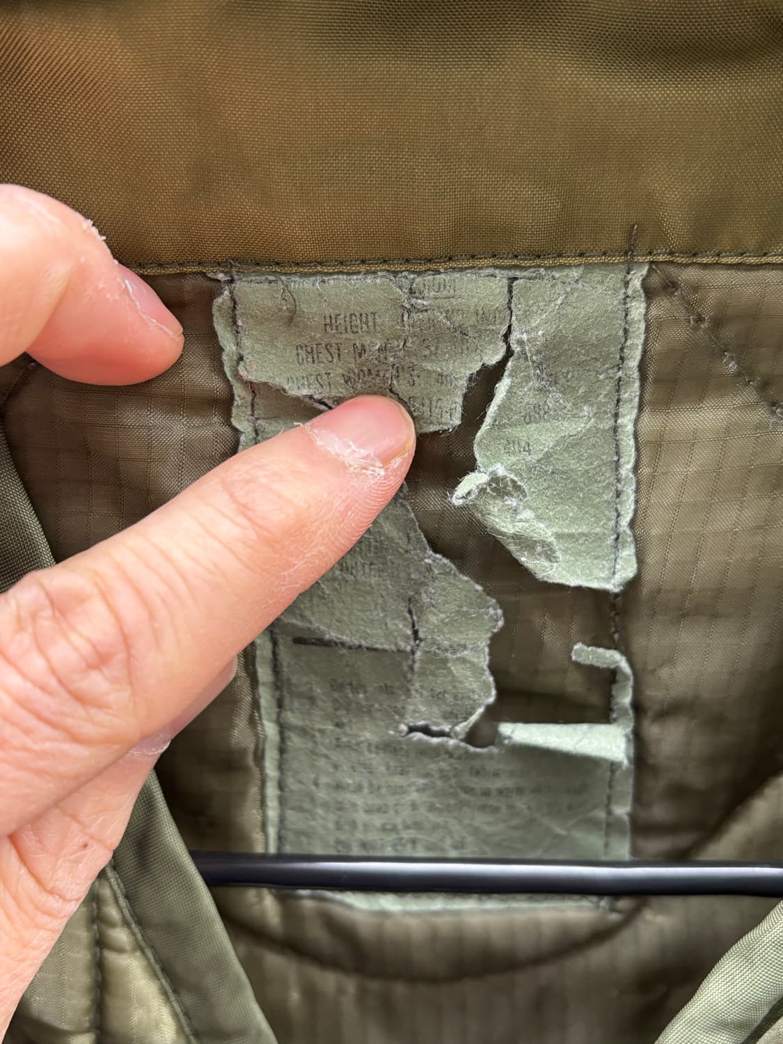 미군 오리지널 m65라이너 (깔깔이) 상품이미지5