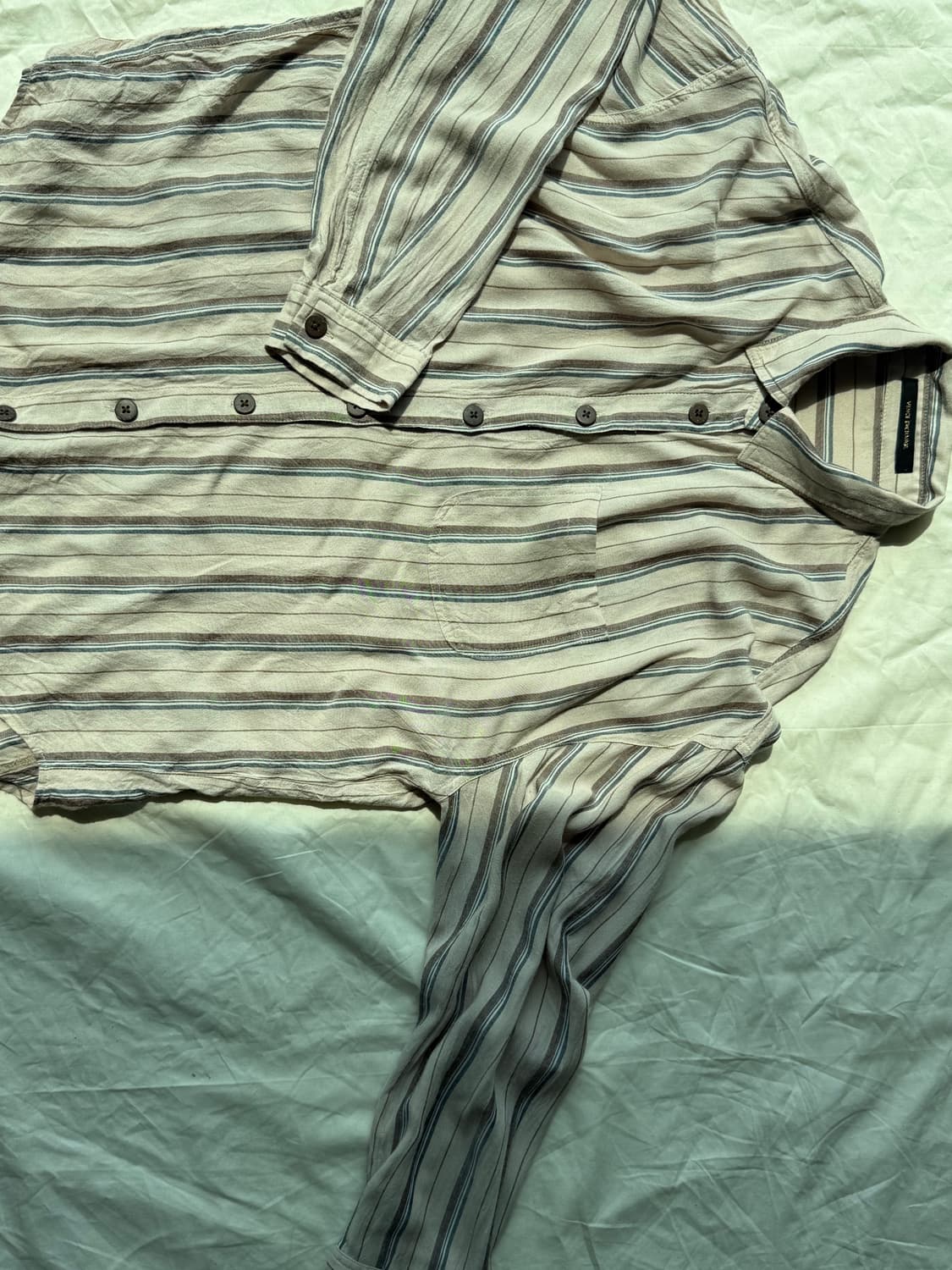 베이지 스트라이프 셔츠 상품이미지3