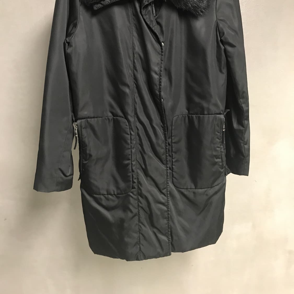 프라다 퍼 코트 블랙 40(W) 상품이미지3