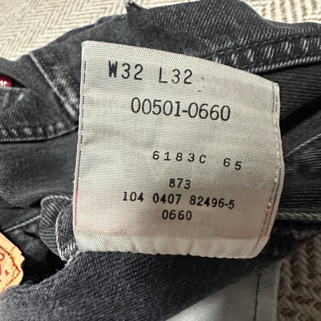 LEVI'S 501 00's mexico made black jeans 상품이미지6