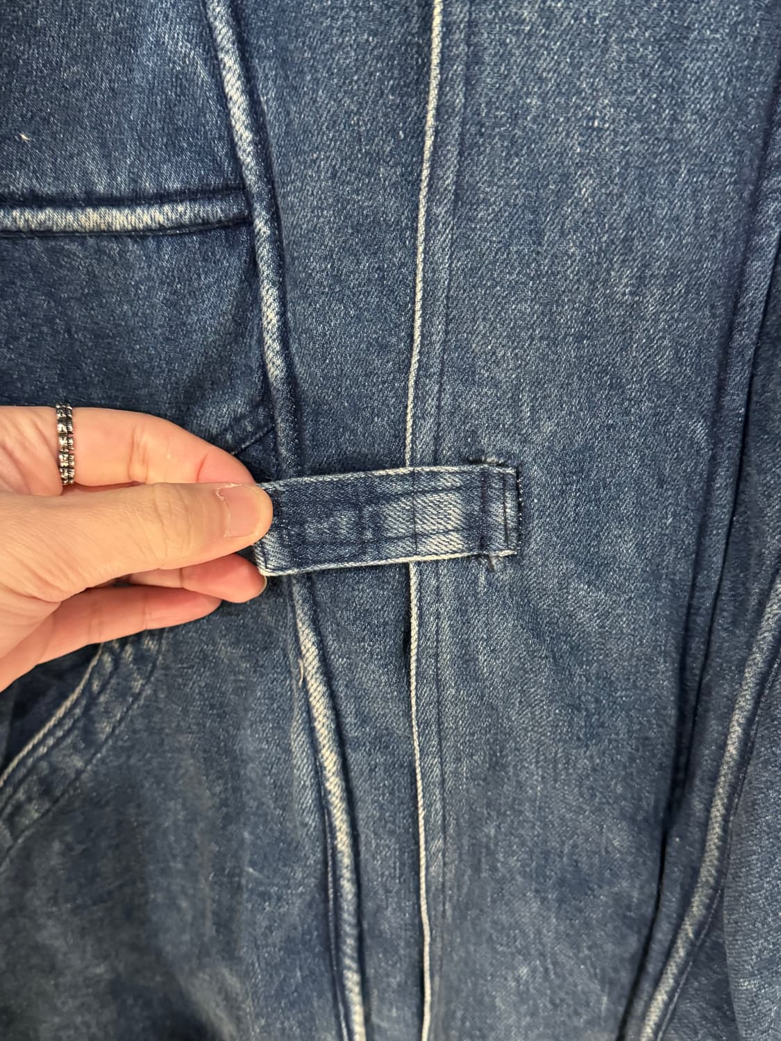 No Structure 디테일 하이넥 데님 봄버자켓  상품이미지7