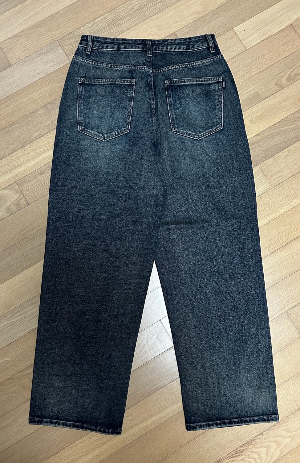 TOFFEE 헤이즈 워시드 와이드 데님 팬츠 (VINTAGE INDIGO 상품이미지2
