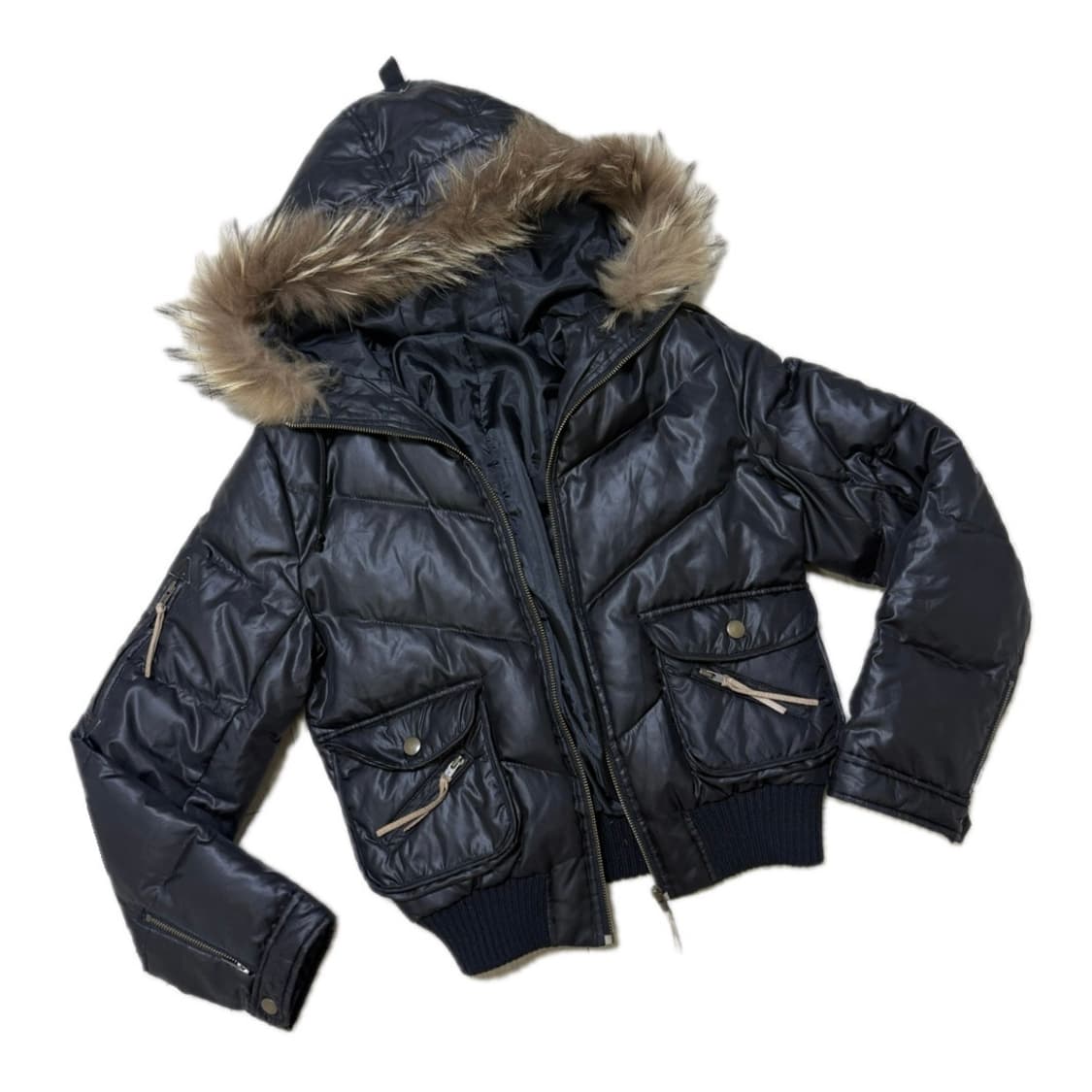 y2k 라쿤 퍼 빈티지 패딩 상품이미지1