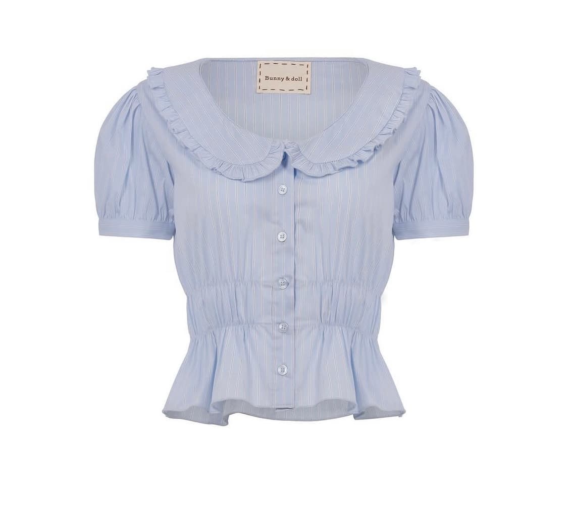 버니앤돌 블라우스 블루 상품이미지1