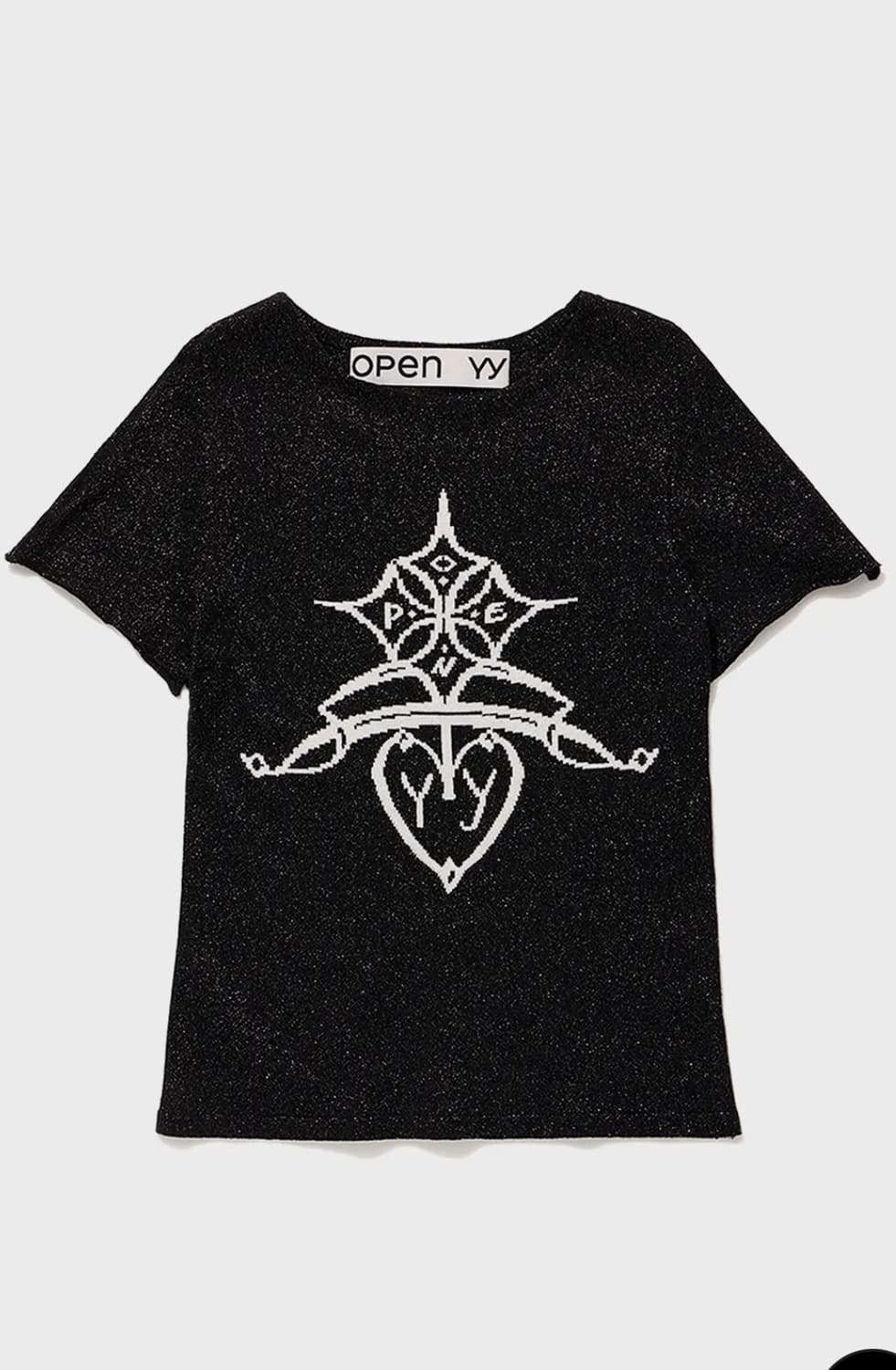 OPEN YY SLIT SHOUDER KNIT TOP 상품이미지1
