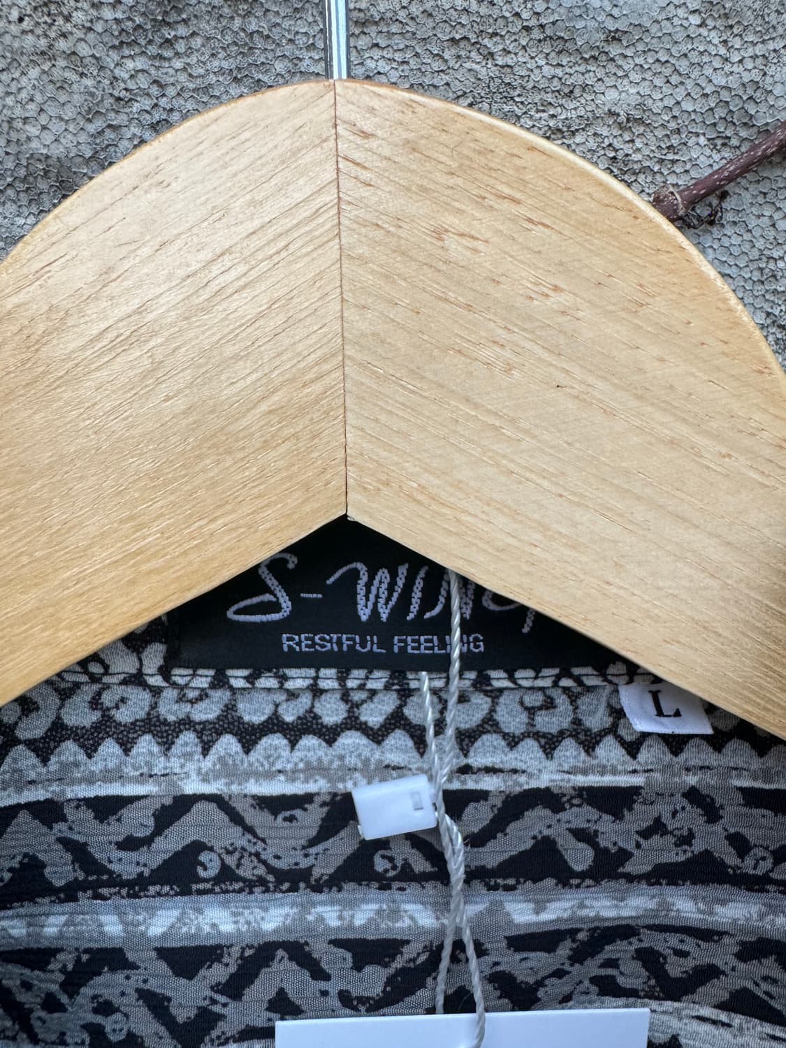 일본 빈티지 폴리 100 에스닉 패턴 셔츠 L 상품이미지4