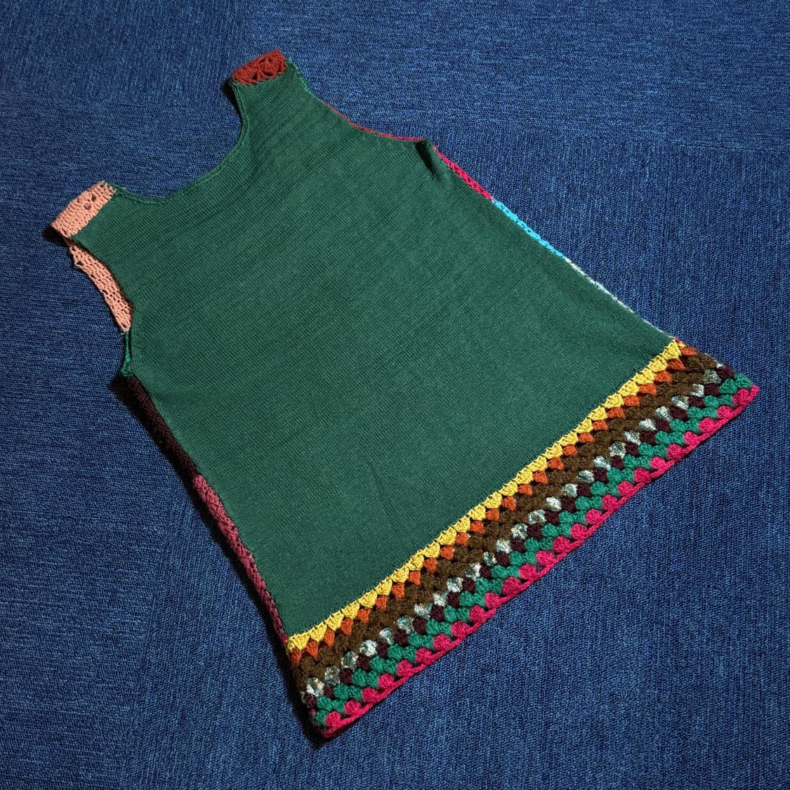 빈티지 패치워크 니트 조끼 상품이미지3