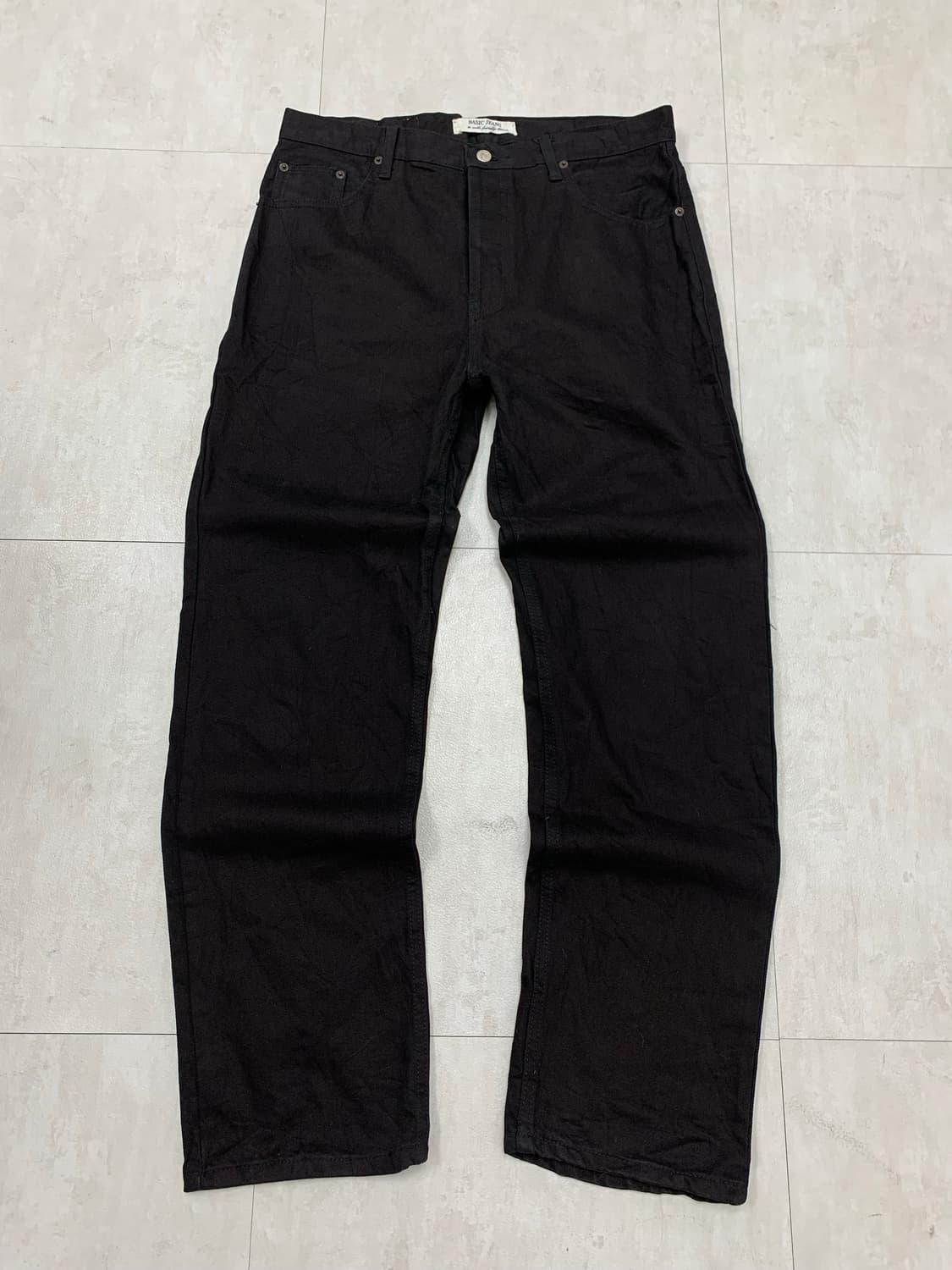 디젤 블랙 코튼 팬츠 #527 상품이미지1