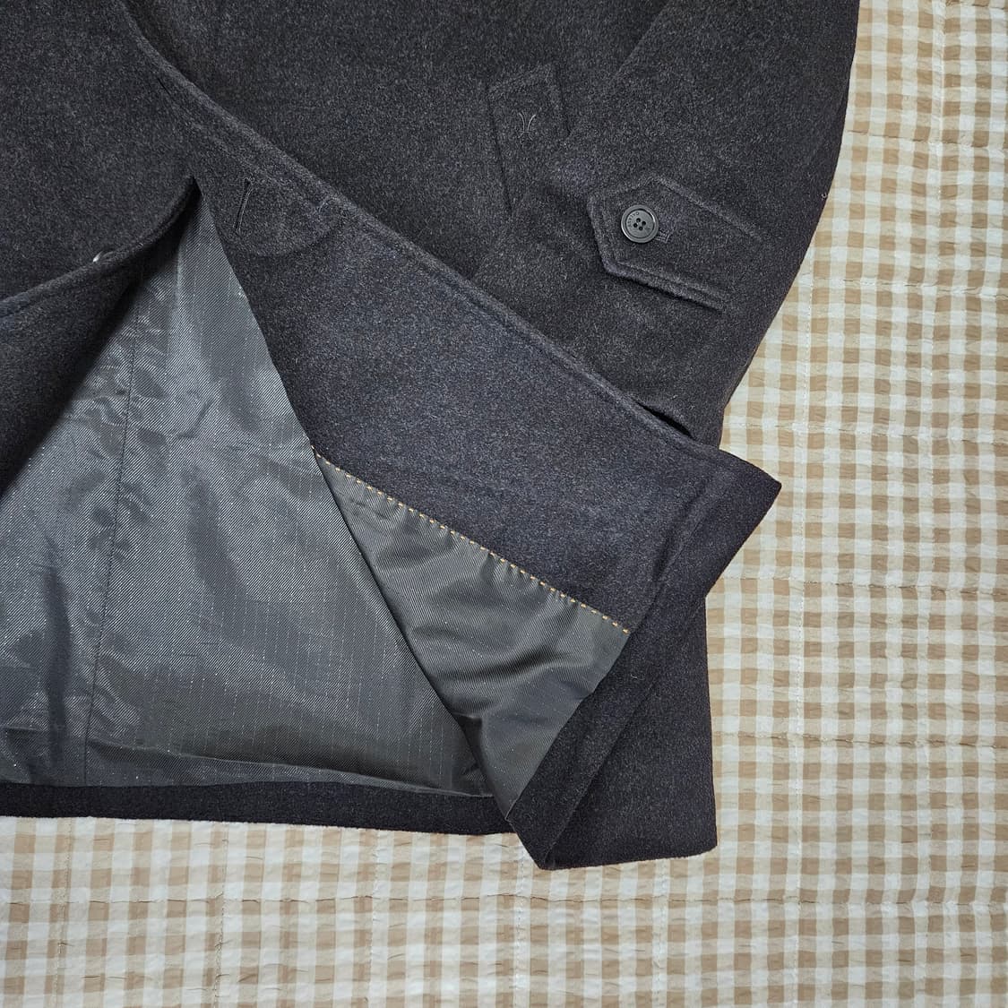 갤럭시 울 캐시미어 하프코트 남자100 상품이미지5