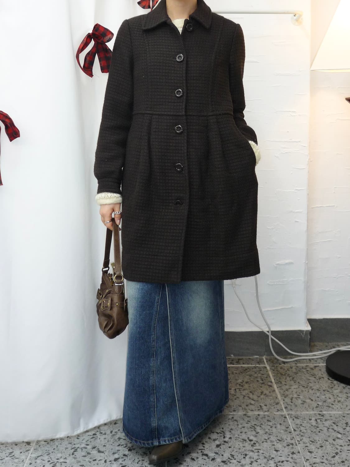 Brown vintage coat 상품이미지2