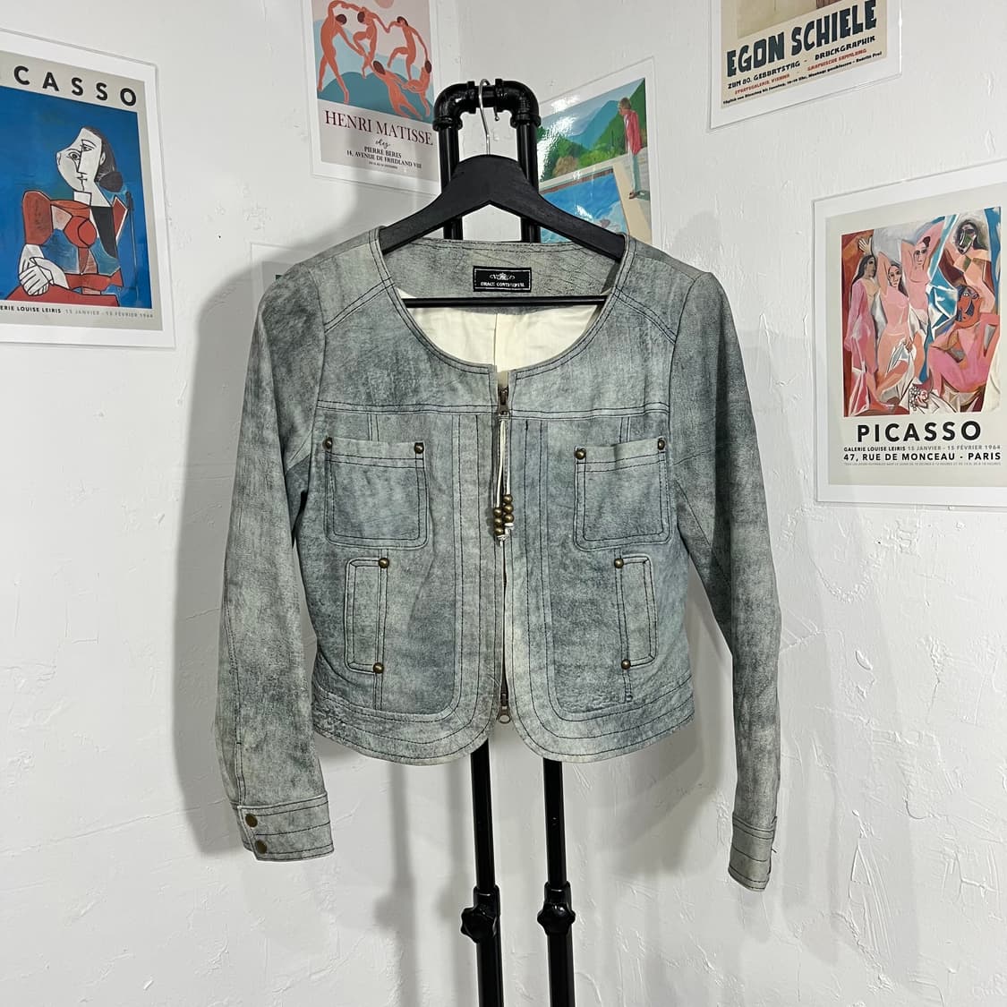 양가죽 워싱 투웨이 자켓 상품이미지2