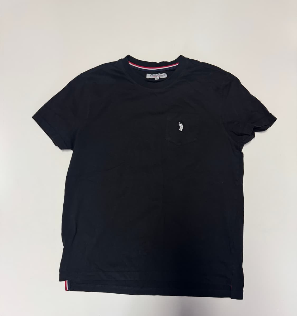 us 폴로 아센 24년도 원 포켓 반팔 티셔츠 블랙 상품이미지1