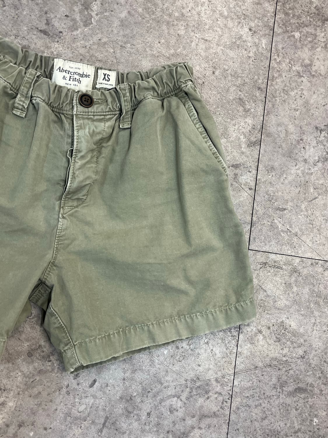 아베크롬비 밴딩 하프 팬츠 카키 XS #csz3510 상품이미지5