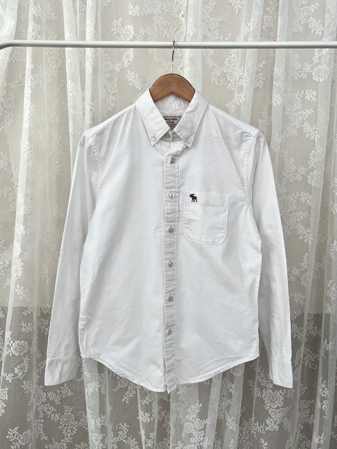 S) 아베크롬비 옥스퍼드 셔츠 화이트 상품이미지1