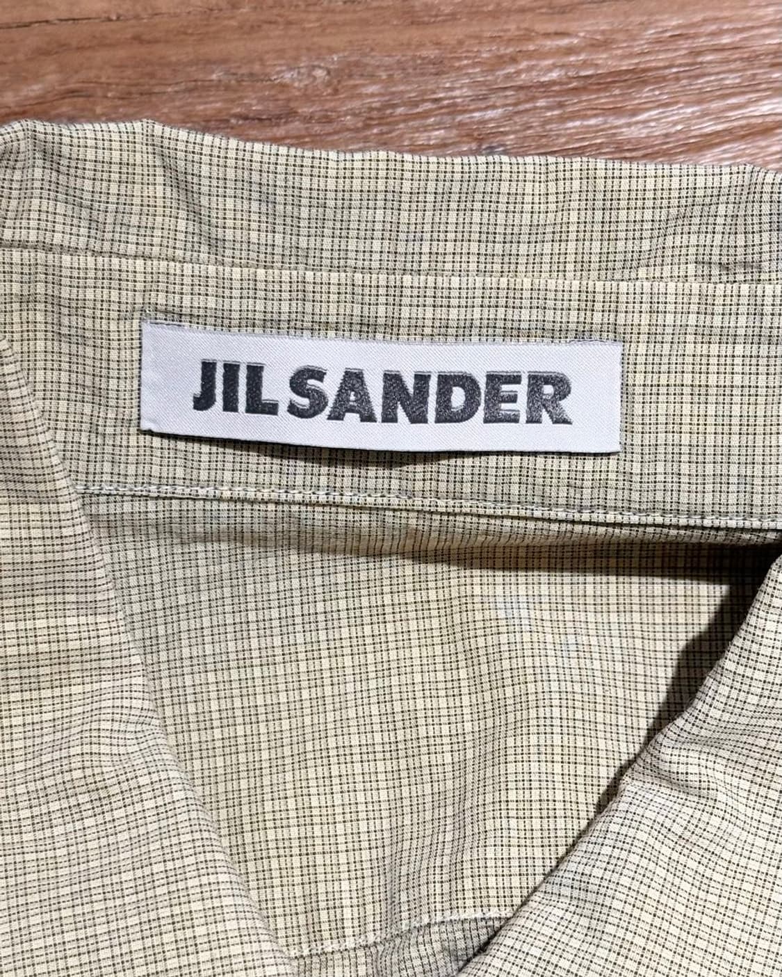 질샌더 그린머스타드 체크 러플 블라우스 상품이미지7