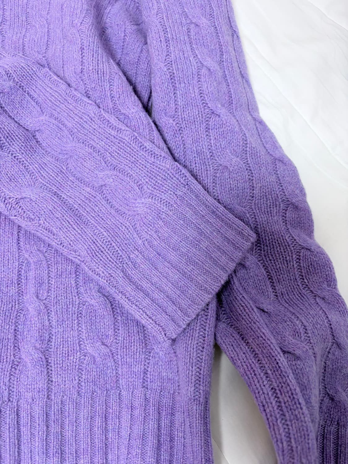 폴로 랄프로렌 캐시미어 니트 M 라벤더 상품이미지4