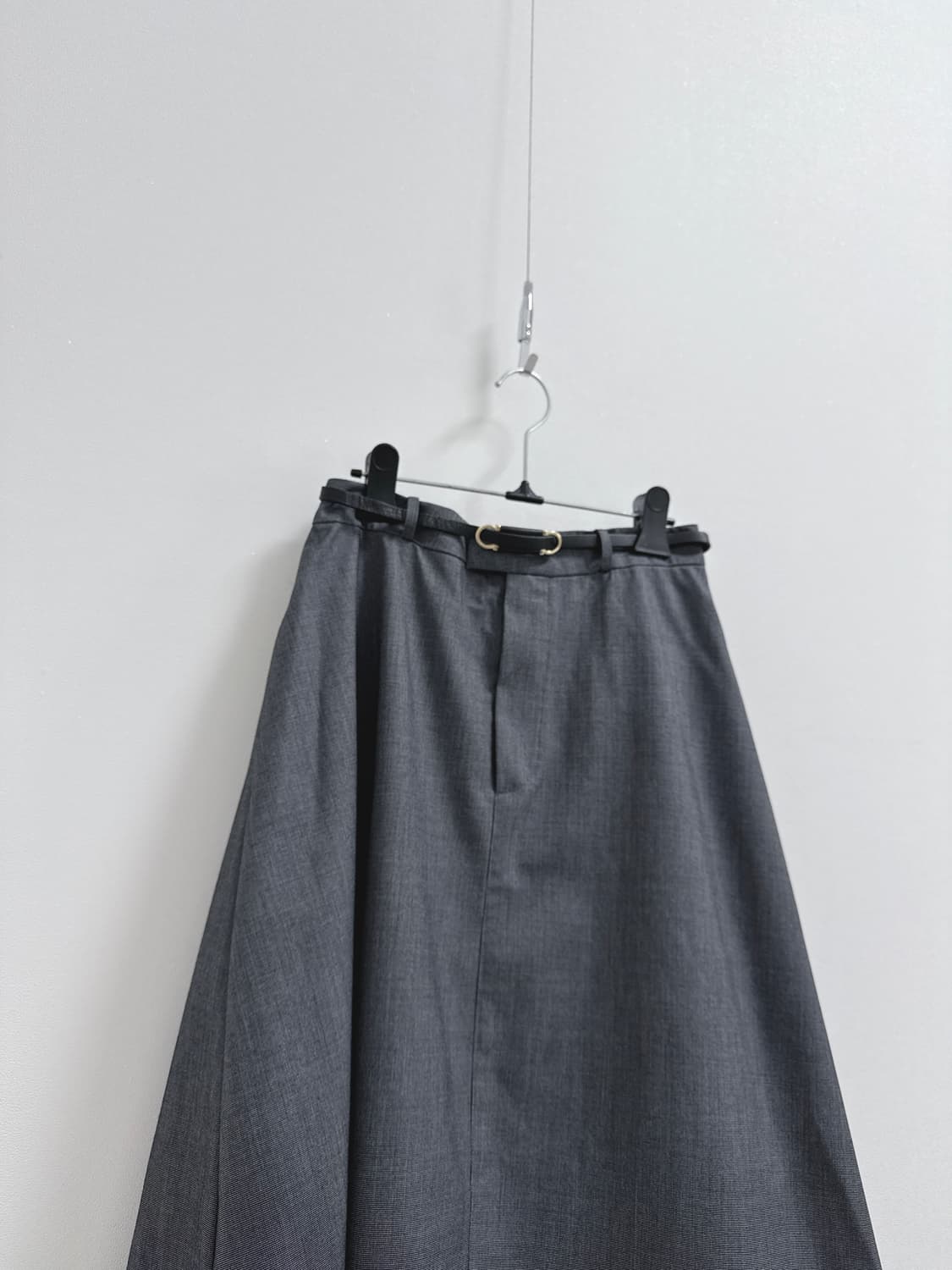 서쿠키 그레이 크레페 스커트 상품이미지2