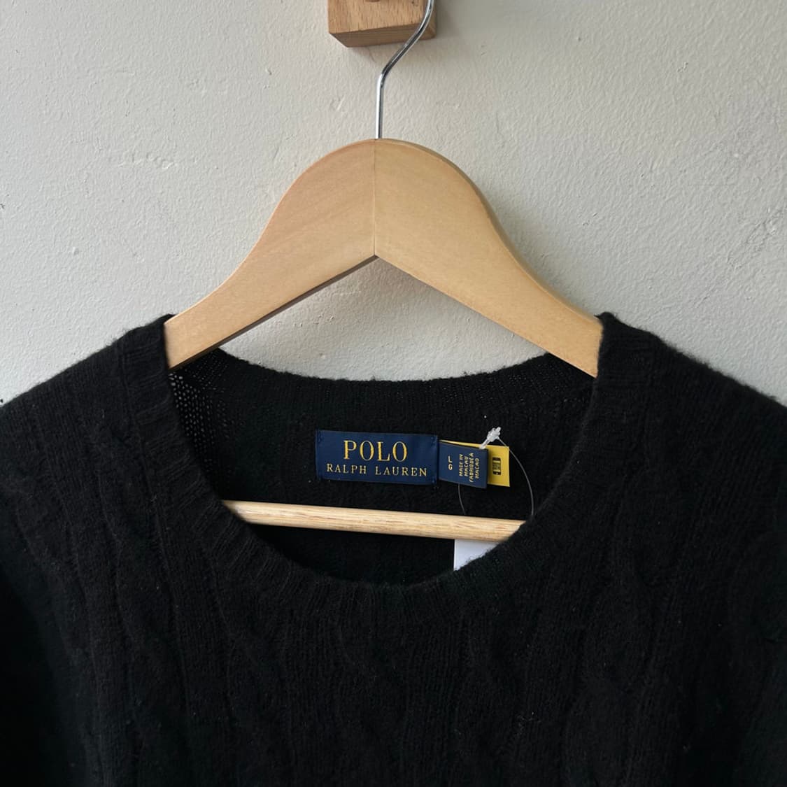16262 - 폴로 랄프로렌 블랙 케이블 울 니트 (울 90% 캐시미어  상품이미지3