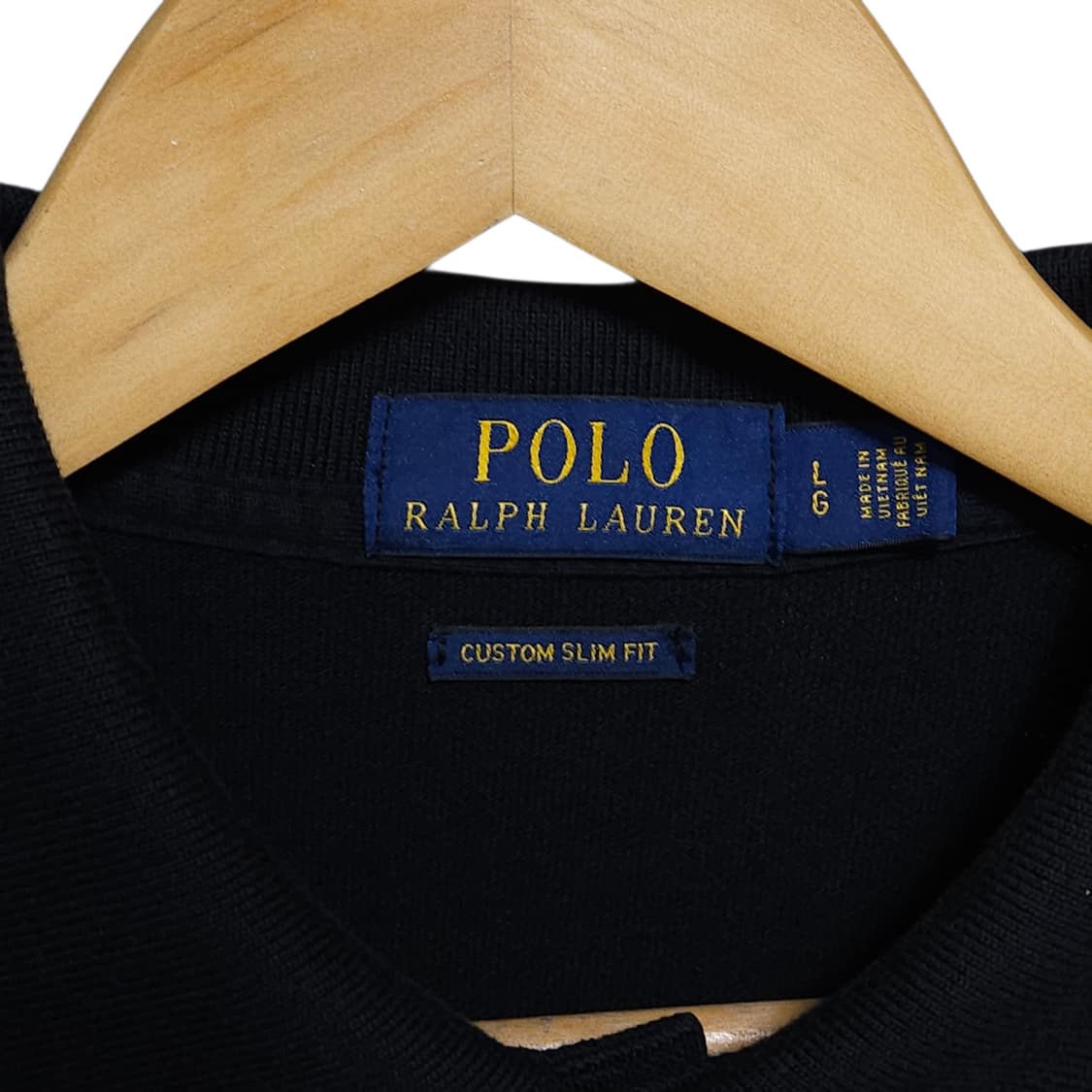 POLO 폴로 커스텀슬림핏 블랙 반팔 카라티 105 상품이미지3