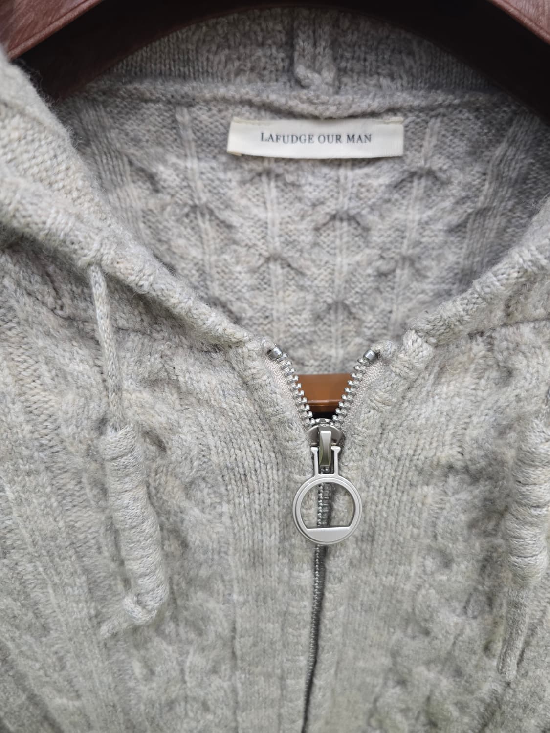 라퍼지스토어 케이블 후드 니트 집업 M 상품이미지10