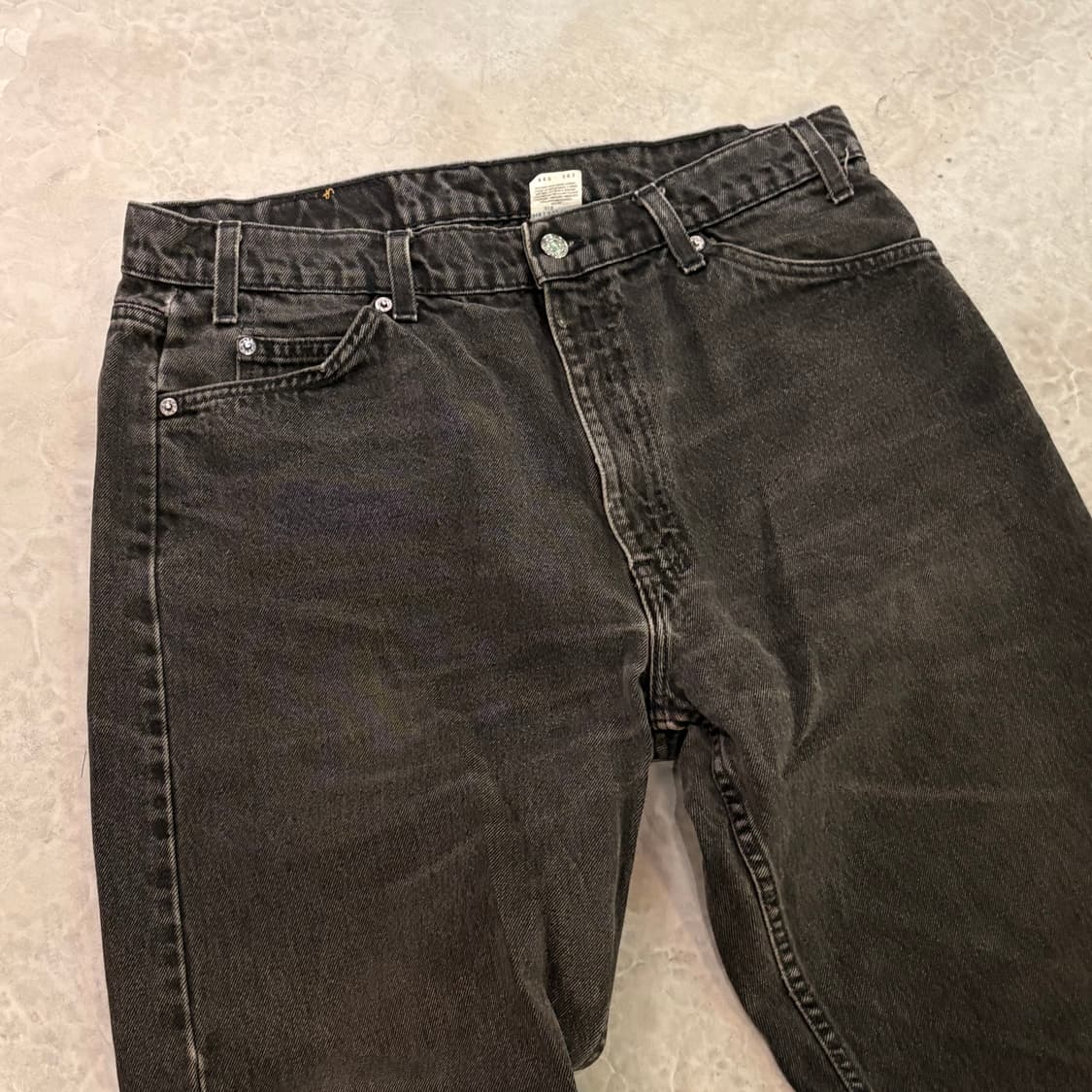 [36/30] 90s USA🇺🇸 리바이스 505 오렌지 탭 블랙 흑청 상품이미지3