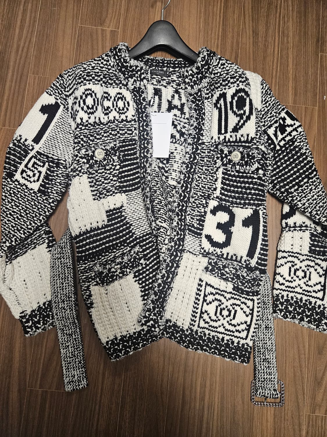 (빈티지) 샤넬 COCO 넘버 캐시미어 가디건 상품이미지2