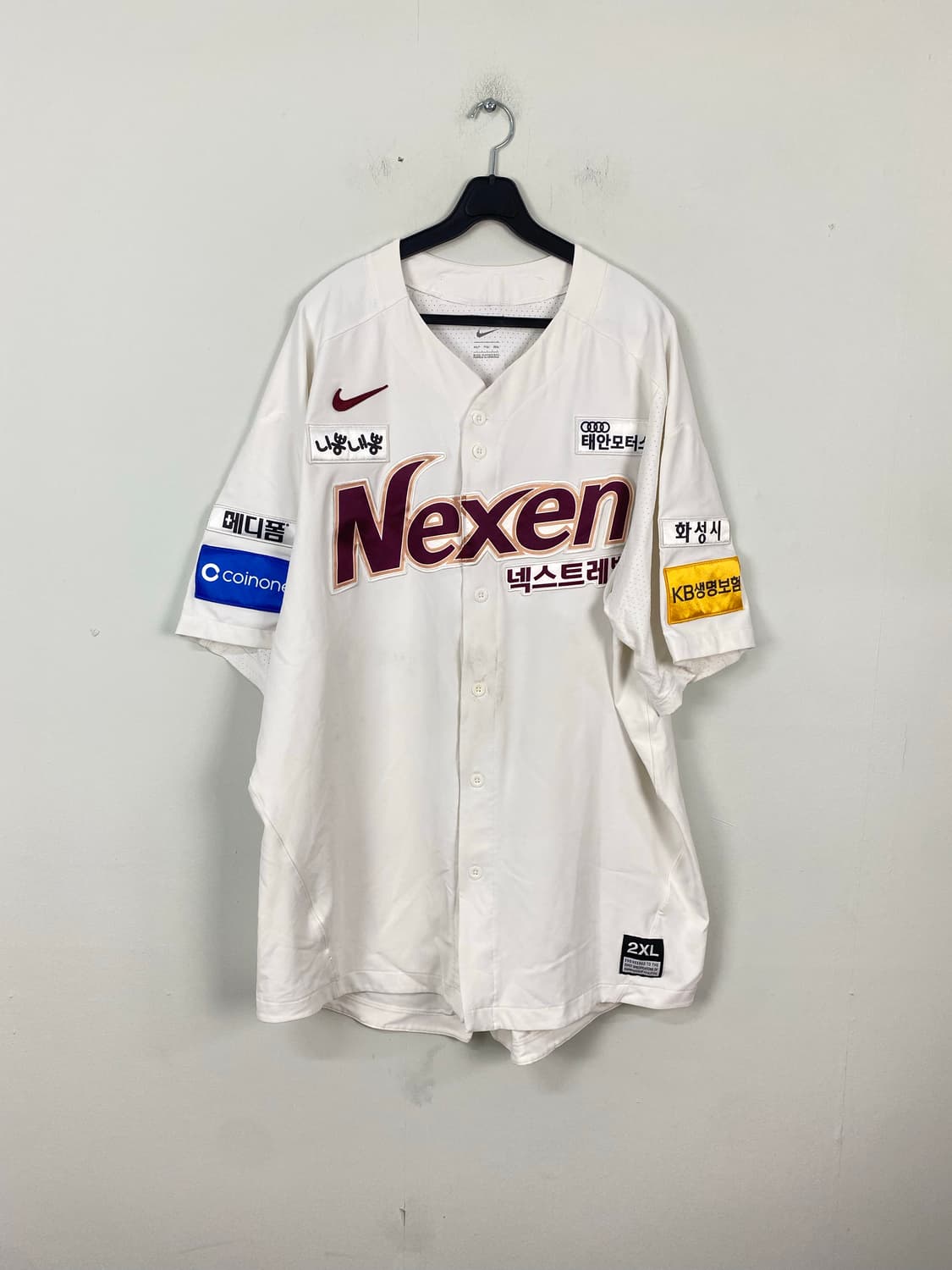 나이키 넥센 히어로즈 지급용 유니폼 KBO 문성현 2XL 상품이미지1