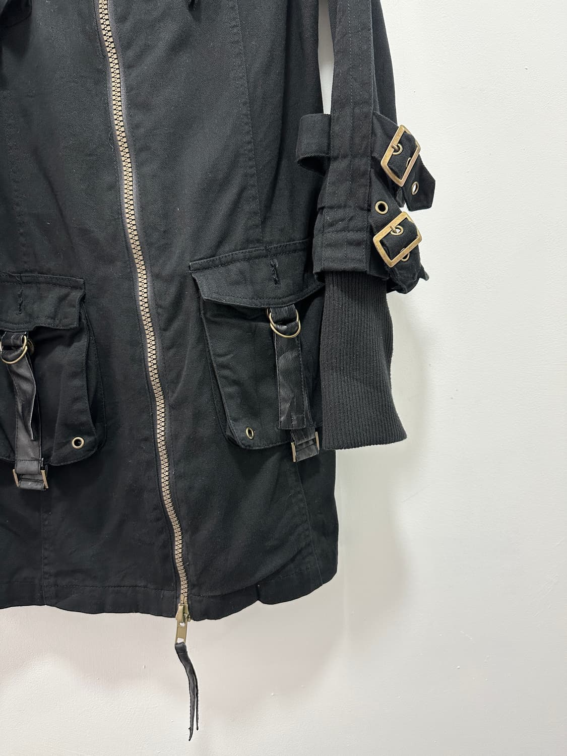 00s zipper leather detail 2way jacket 상품이미지6