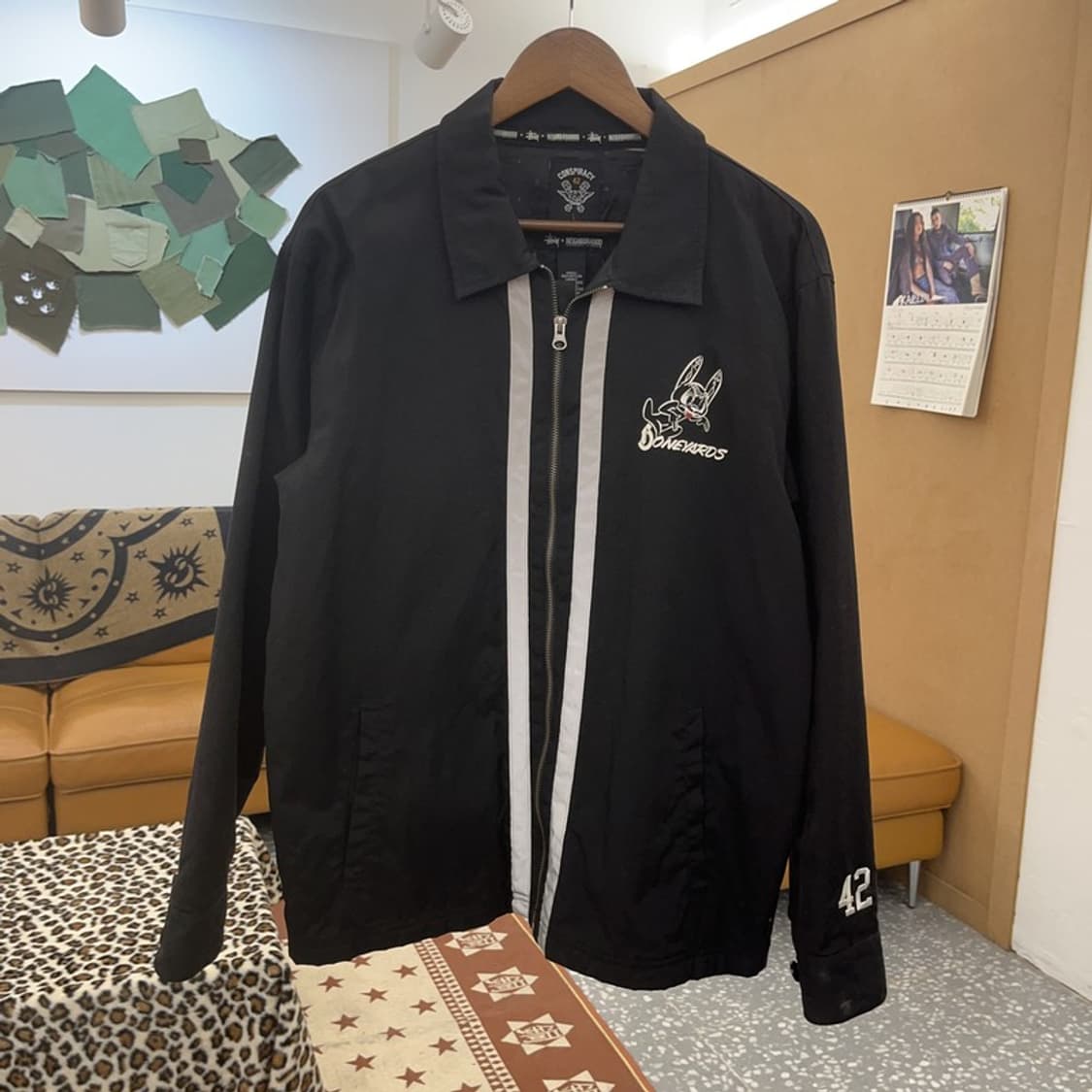 스투시X네이버후드 희귀 키치 리플렉티브 집업 자켓 L C09674 상품이미지3