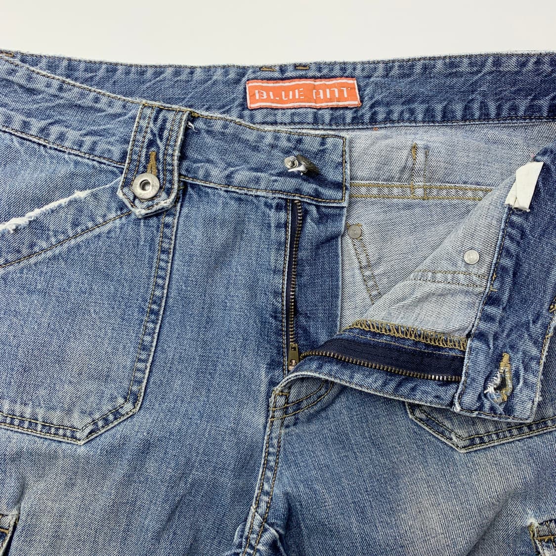 빈티지 워싱 카고 데님 팬츠 상품이미지4