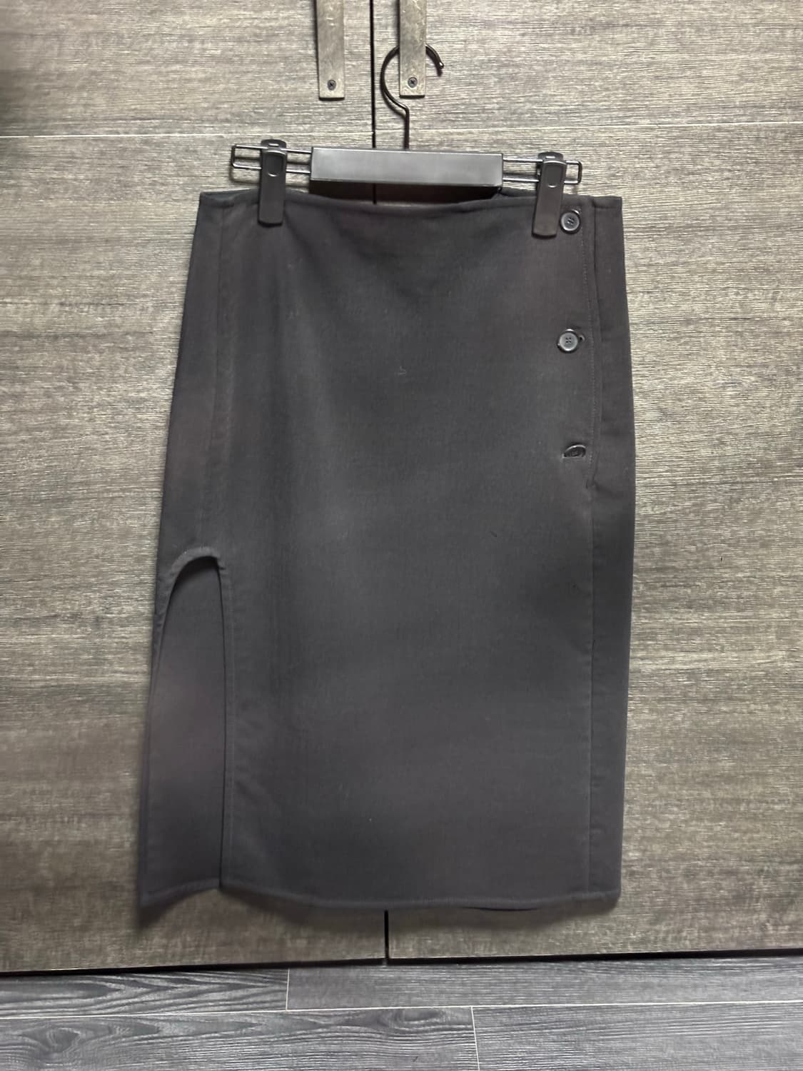 꾸레쥬 오블리크 테일러드 울 미디스커트 상품이미지7