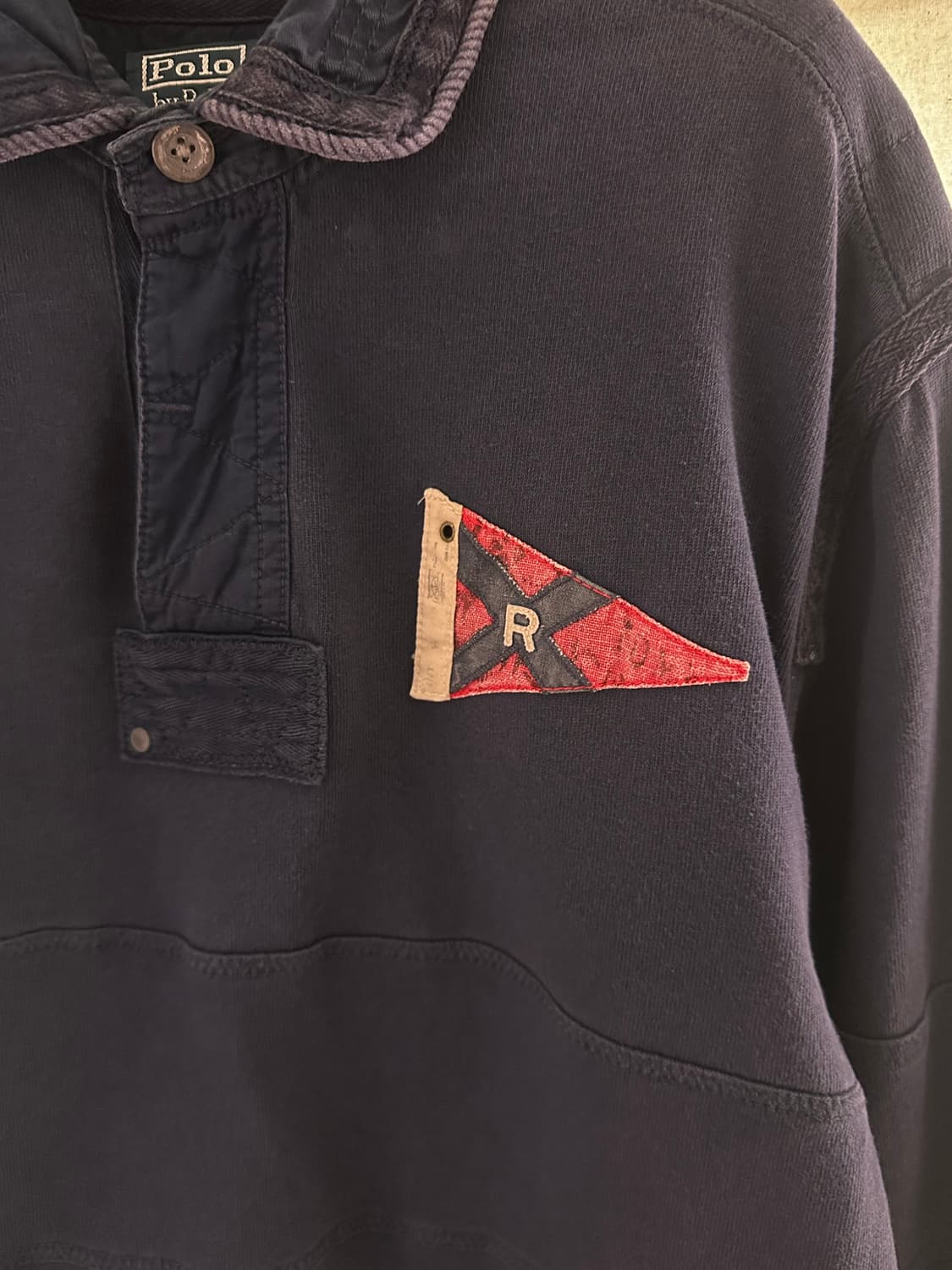 90s 폴로 랄프로렌 네이비 색상의 긴팔 티셔츠 상품이미지3