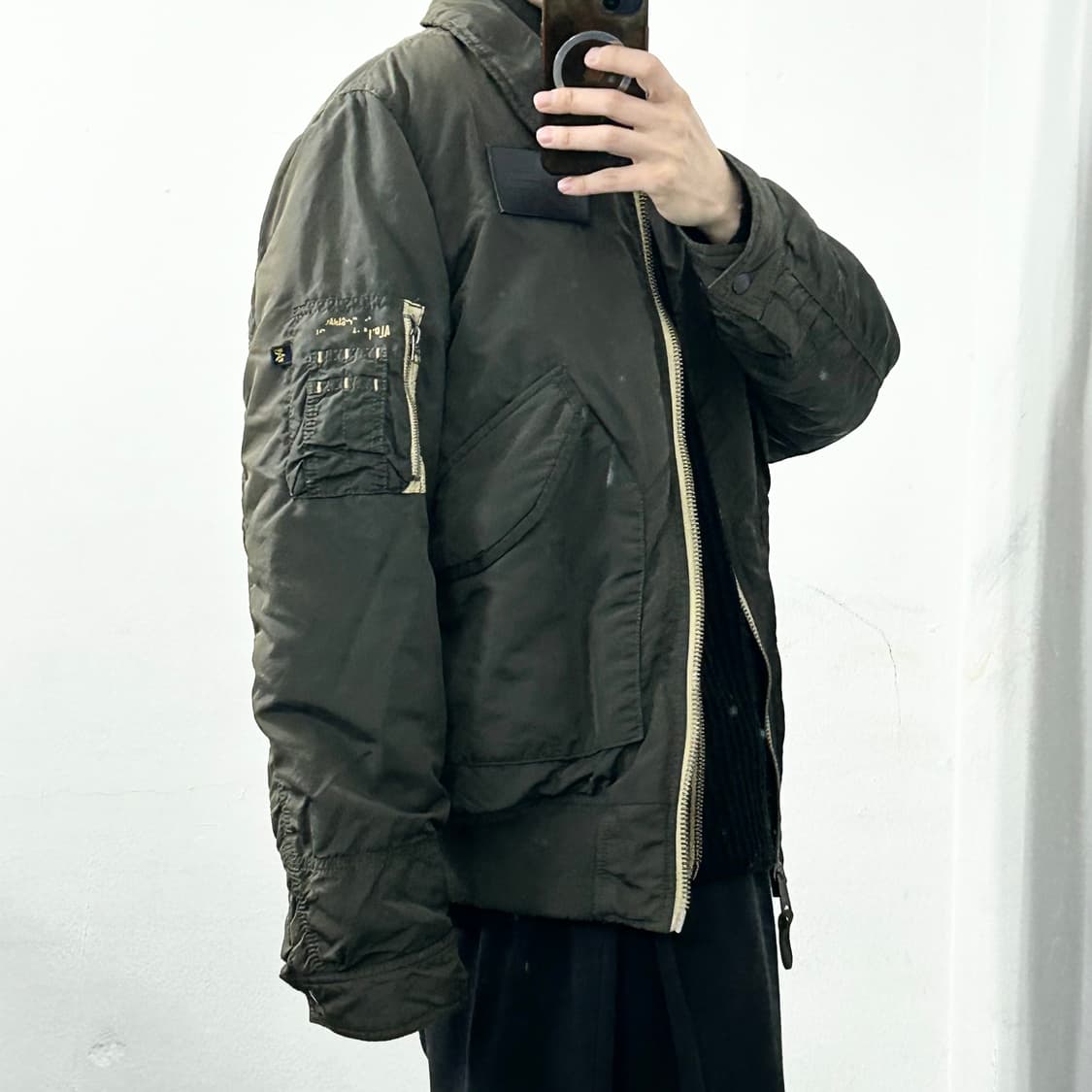 알파인더스트리 레이어드 MA-1 자켓 상품이미지5