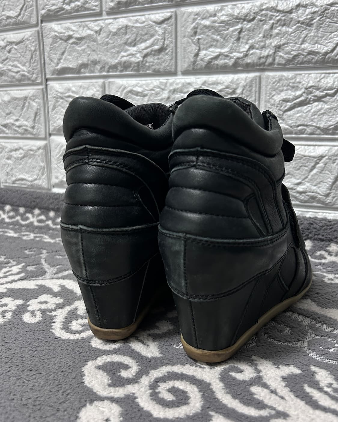 Ash 아쉬 올 레더 보위 히든 웨지힐 스니커즈 상품이미지4