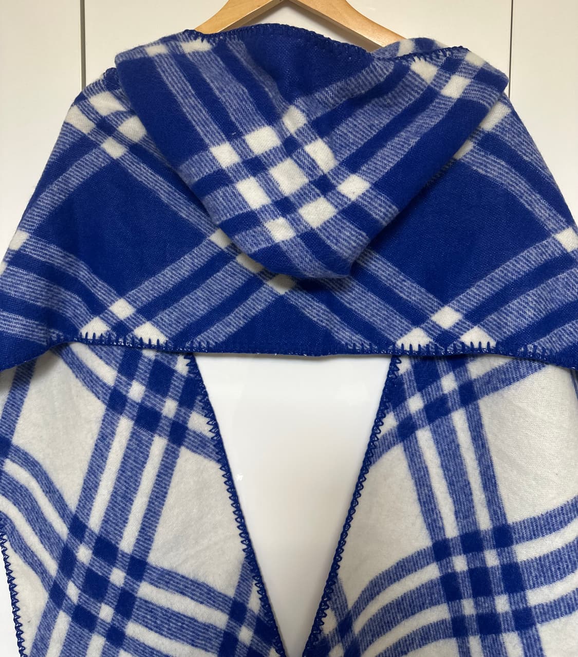 버버리 블루 체크 울후드 머플러 남여공용 상품이미지6