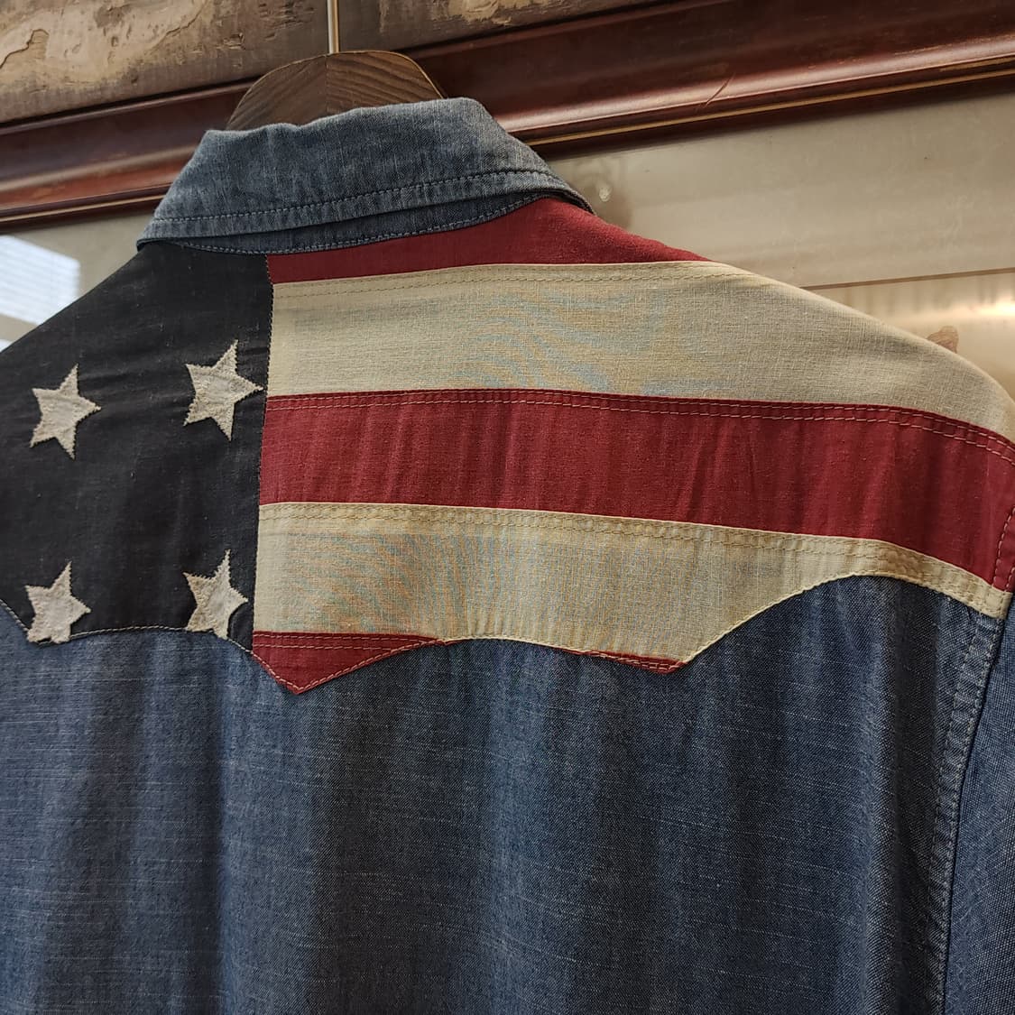 폴로 데님앤서플라이 성조기 샴브레이 워크셔츠 L 상품이미지9