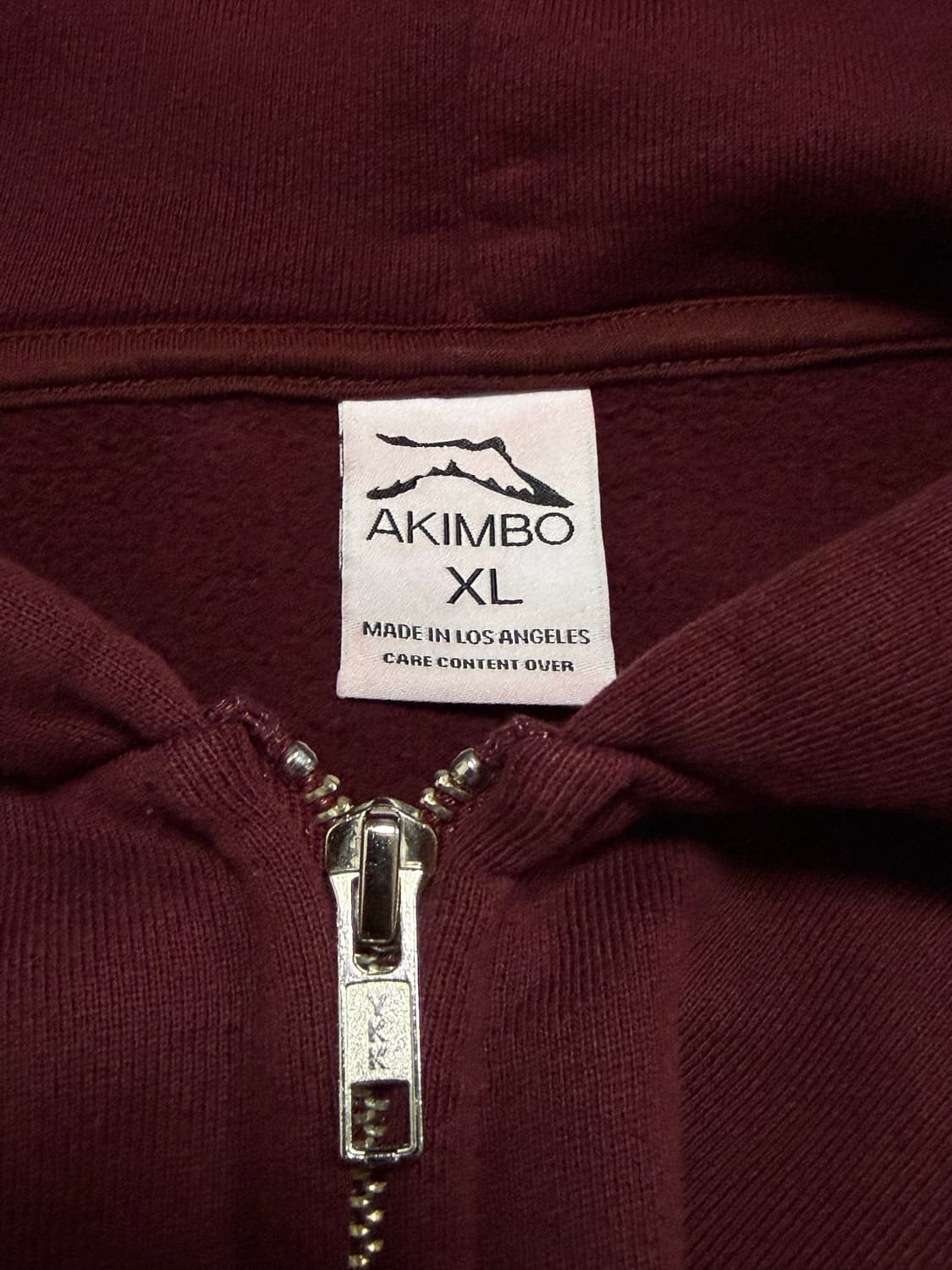 아킴보클럽 후드 집업 와인 XL 상품이미지4