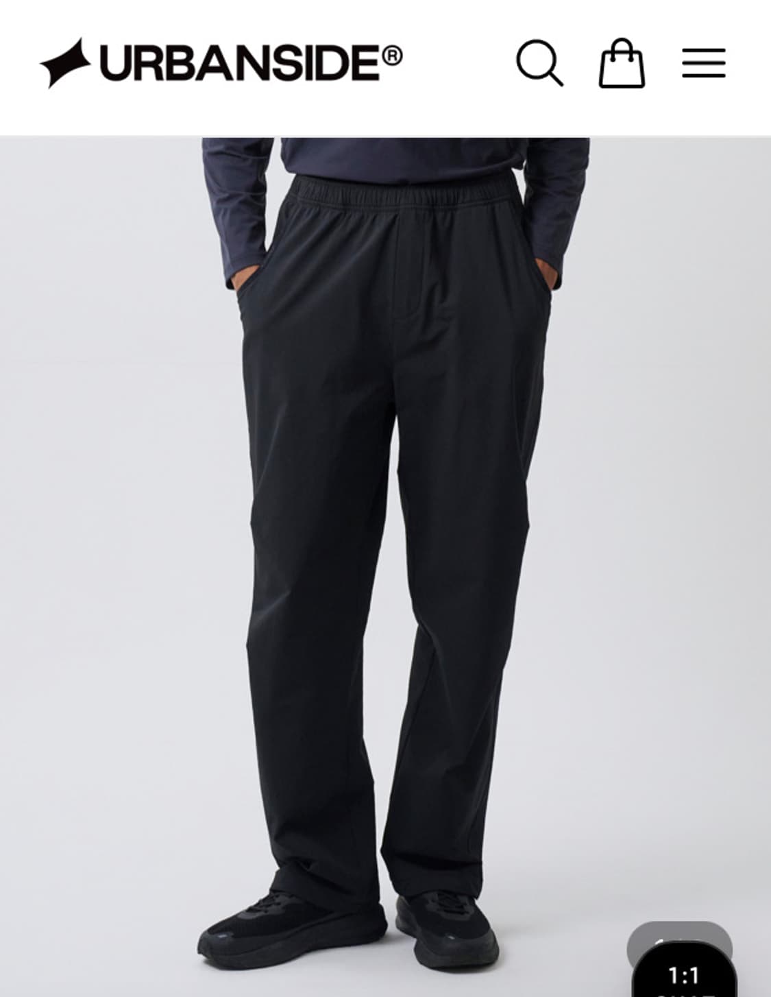 어반사이드 트레일모드 기모 팬츠 블랙 판매합니다 상품이미지1