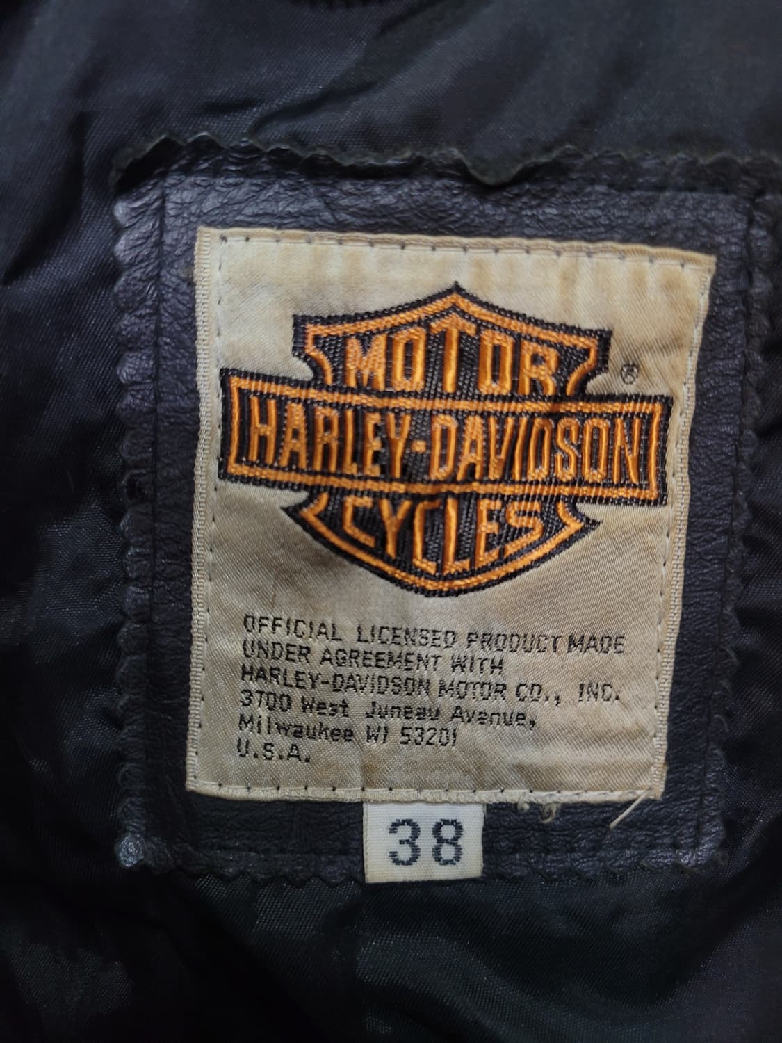 HARLEY DAVIDSON 할리데이비슨 빈티지 리얼 레더 라이더 자켓 상품이미지6