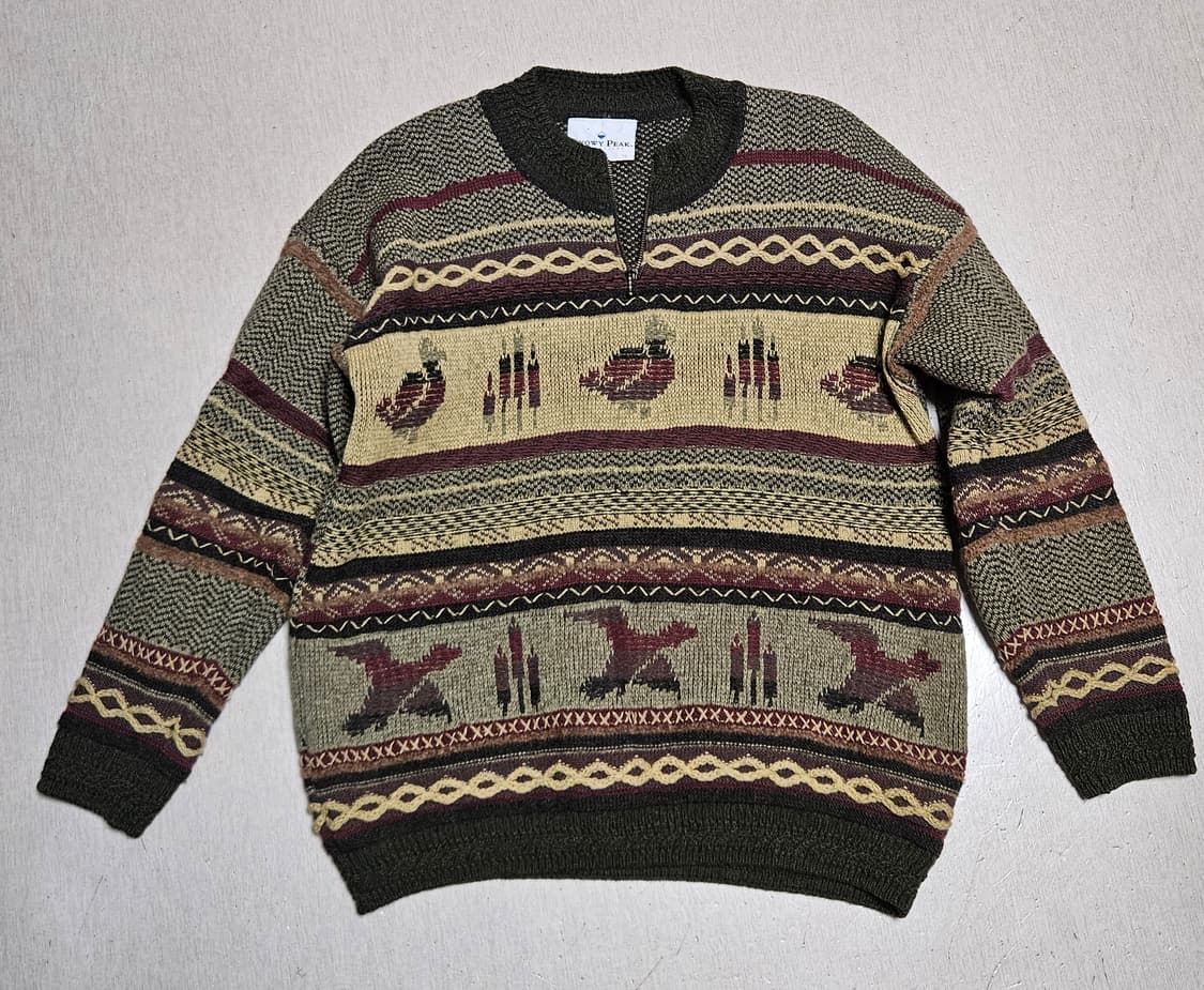 스노위피크 뉴질랜드 빈티지 반집업 니트/snowy peak 상품이미지4