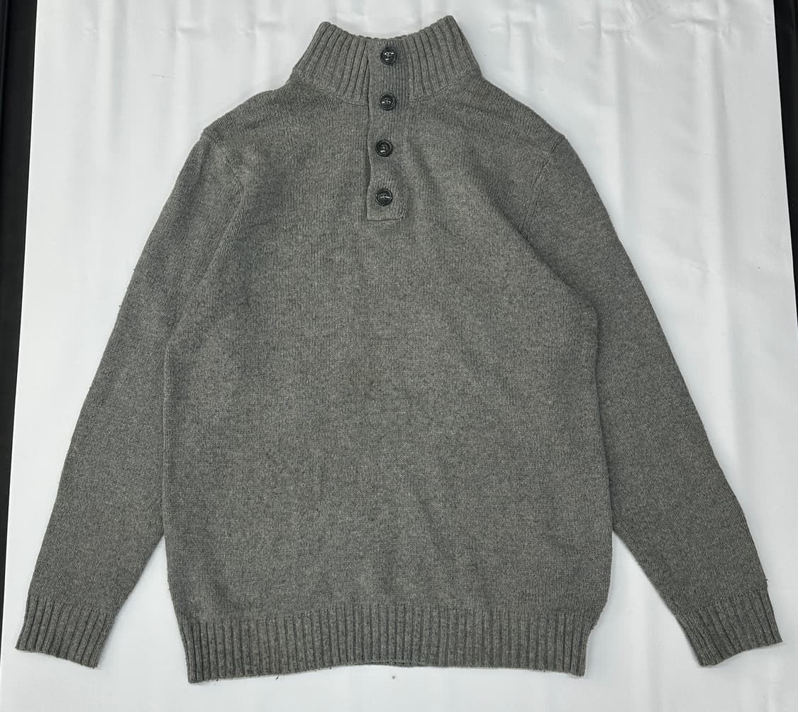 OLD NAVY 그레이 버튼 니트 핀터 베이직 아메카지  L 상품이미지3
