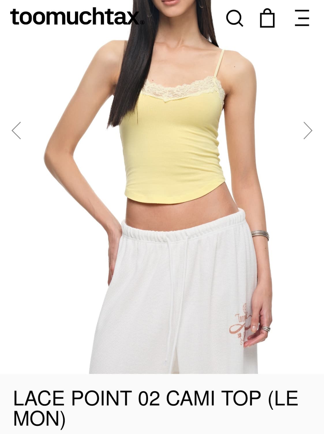 투머치택스 레이스 캐미탑 M (택포) 상품이미지1