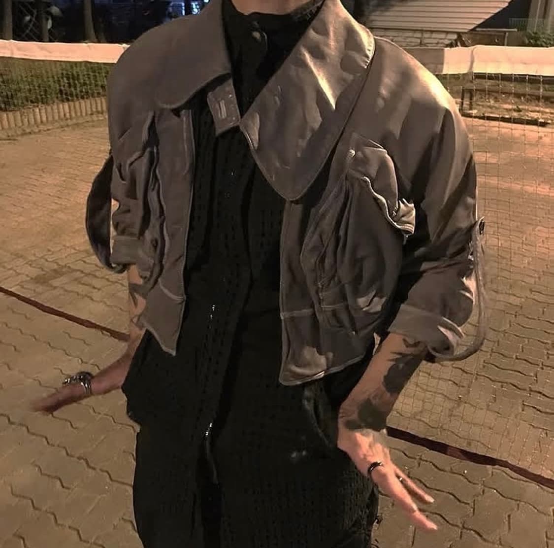 2000s 마르니 가스마스크 크롭 가죽 자켓 상품이미지2