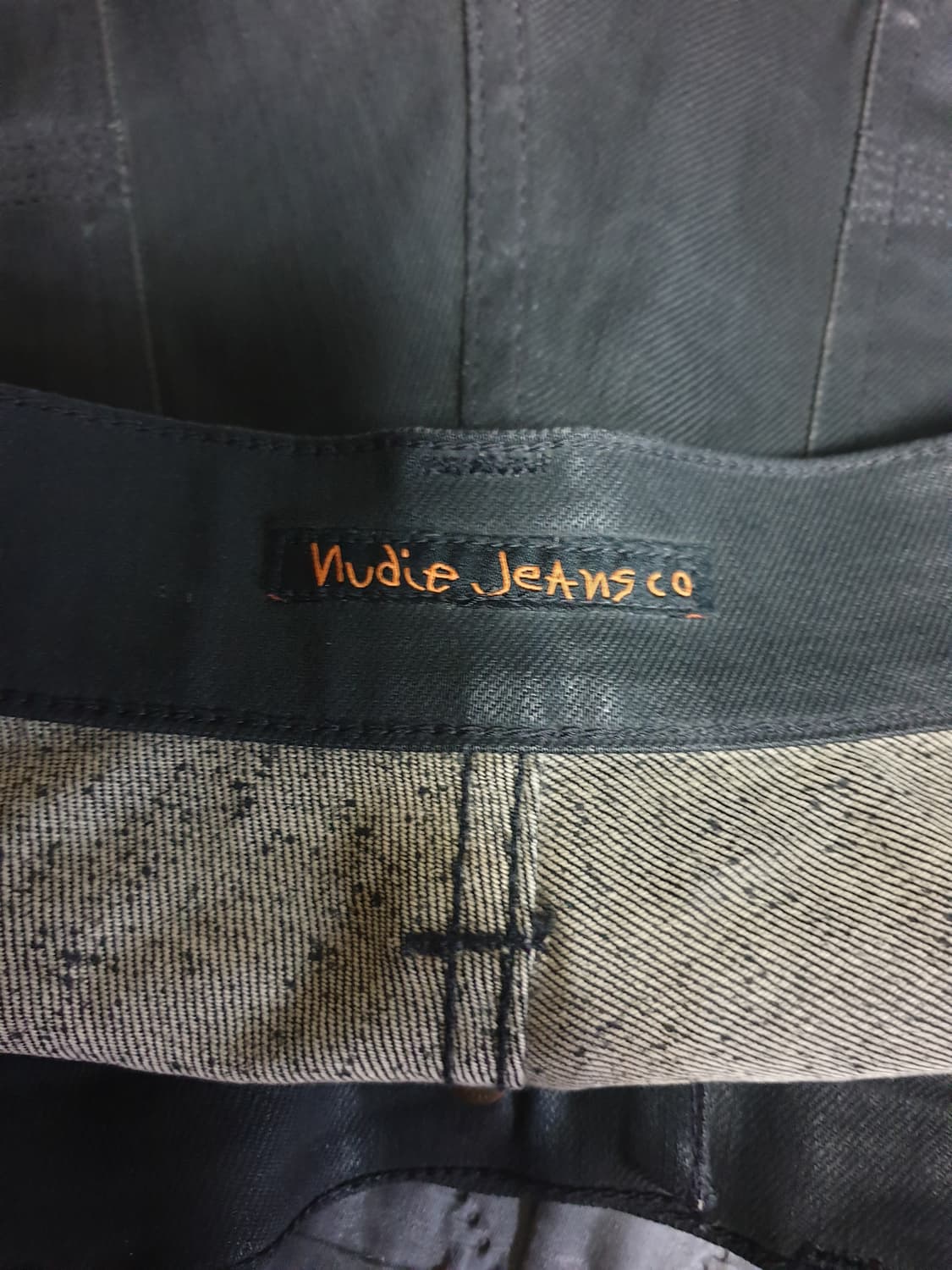 (한정판) 누디진 타이트 롱존 백투블랙 코팅진 팬츠 (29x32) 상품이미지6