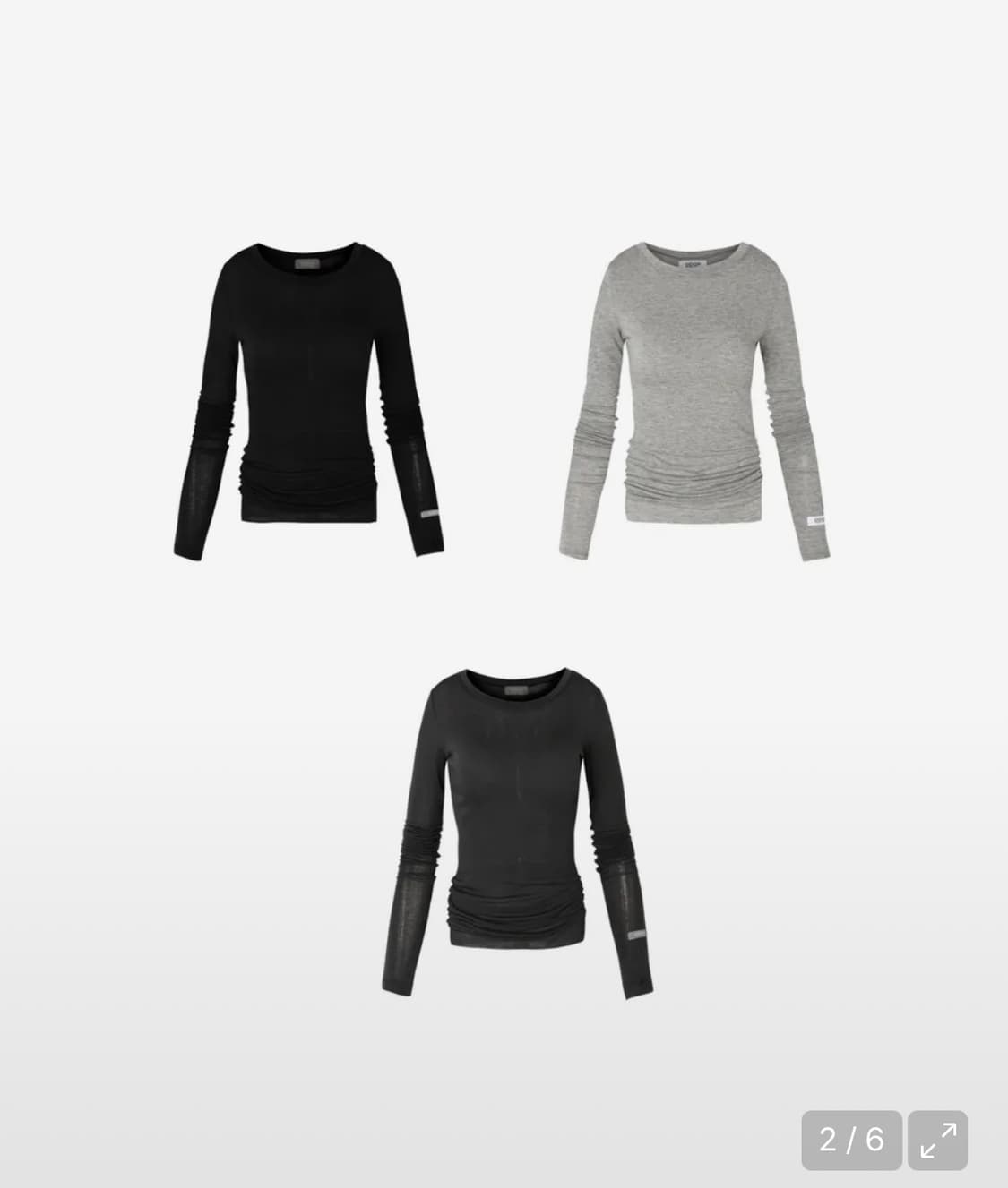  Round long sleeve gray 상품이미지3