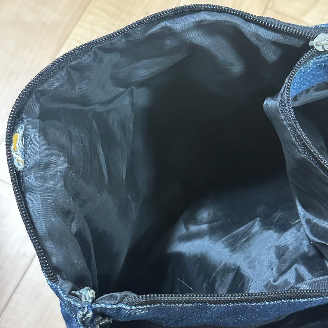 빈티지 데님 셔링 토트백 모리걸 너드 니혼진 y2k 하구미 가방 상품이미지5