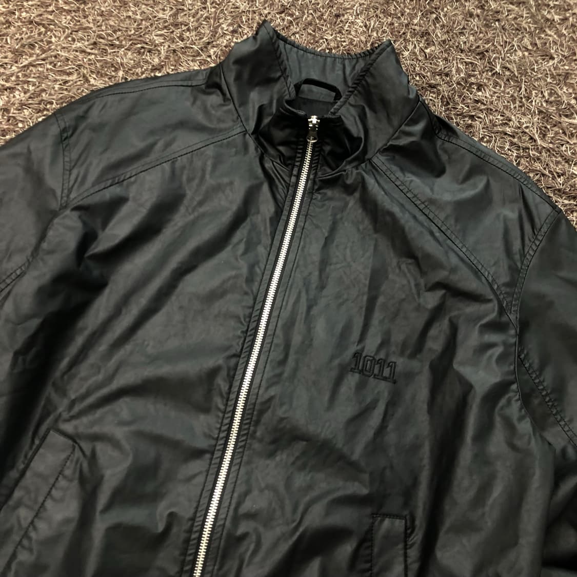 1011갤러리 자수 로고 레더 투웨이 집업 자켓 상품이미지2