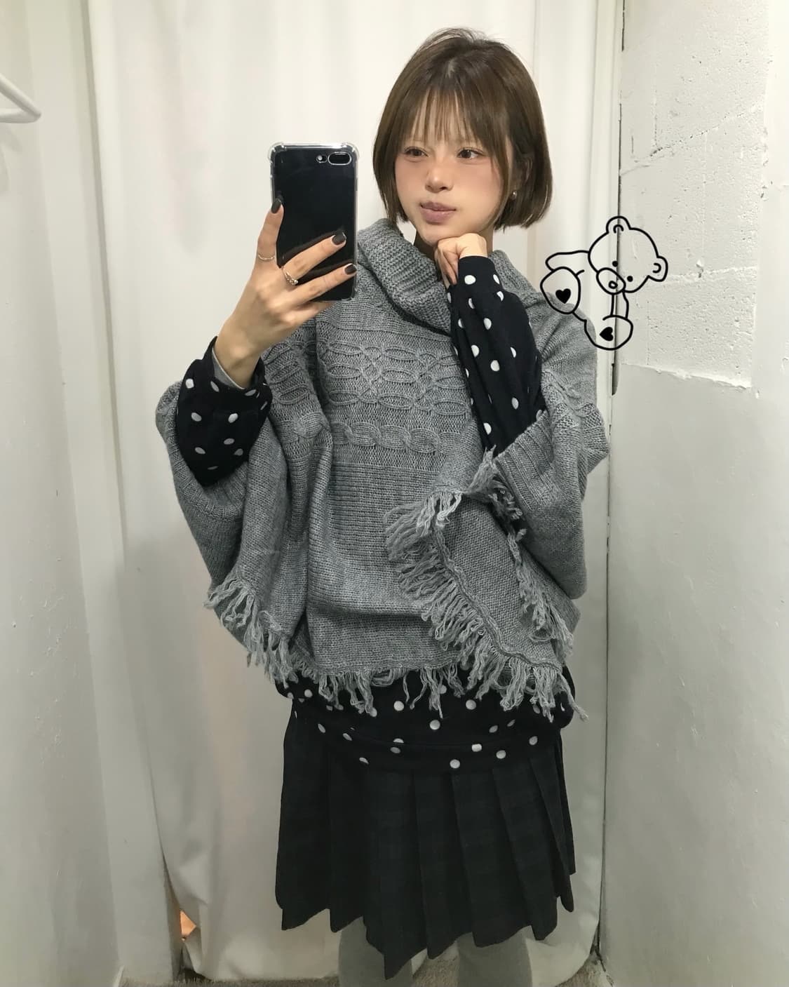 ➿도트 포인트 그레이 모리걸 세트➿ 상품이미지1